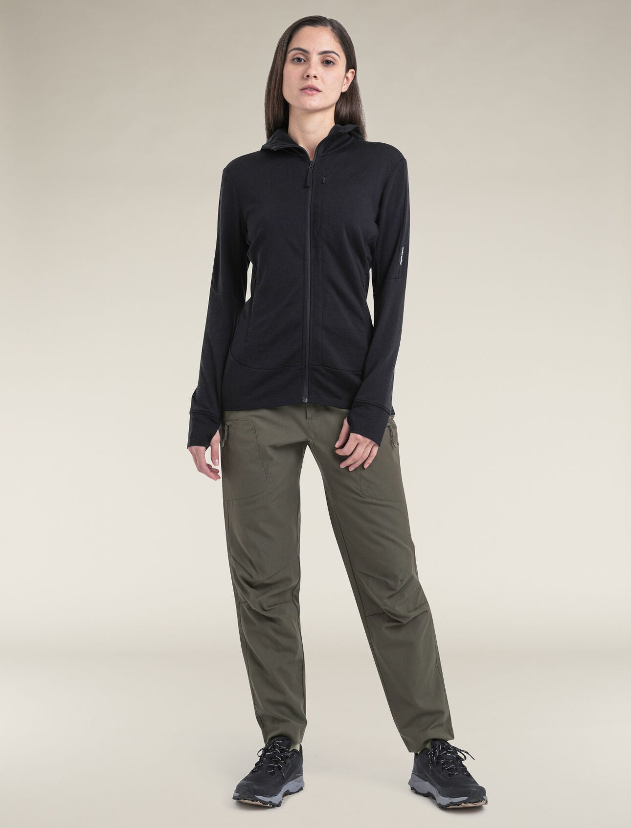 Icebreaker Quantum IV LS Zip Hoodie for Women - Merino Wool Base Layer for Hiking, Skiing & Outdoor Adventures