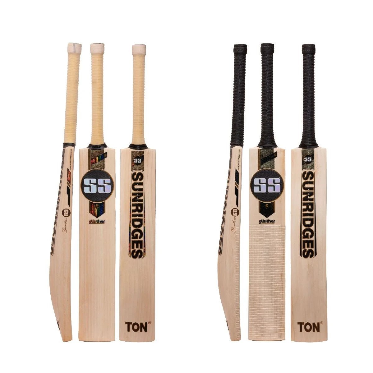 Premium SS Gunther English Willow Cricket Bat Set - 2 High-Quality Bats for Professional & Recreational Cricket Matches | Perfect for Practice, Tournaments & Backyard Games