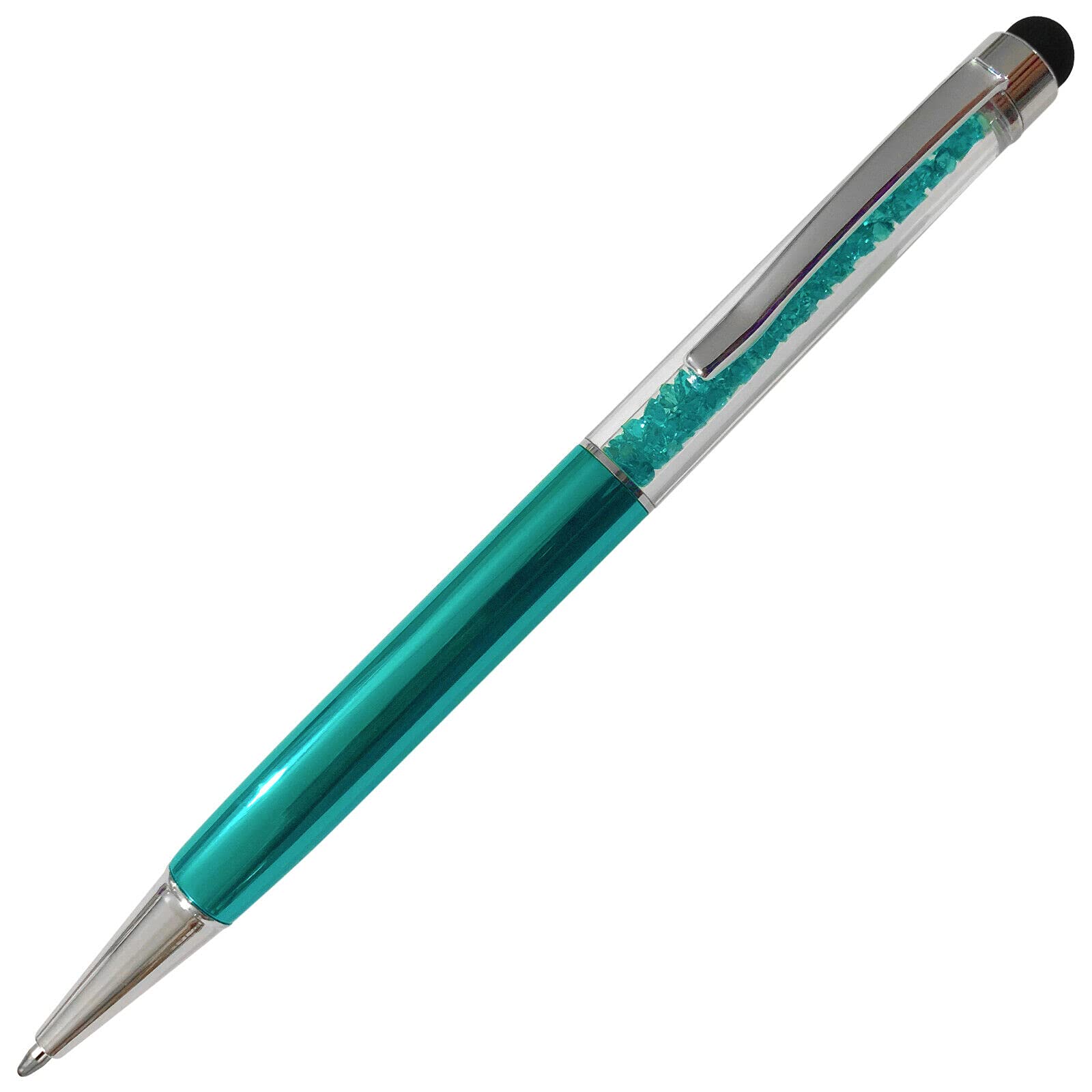 Crystal Stylus Pen - Aqua Blue for Touchscreens & Writing