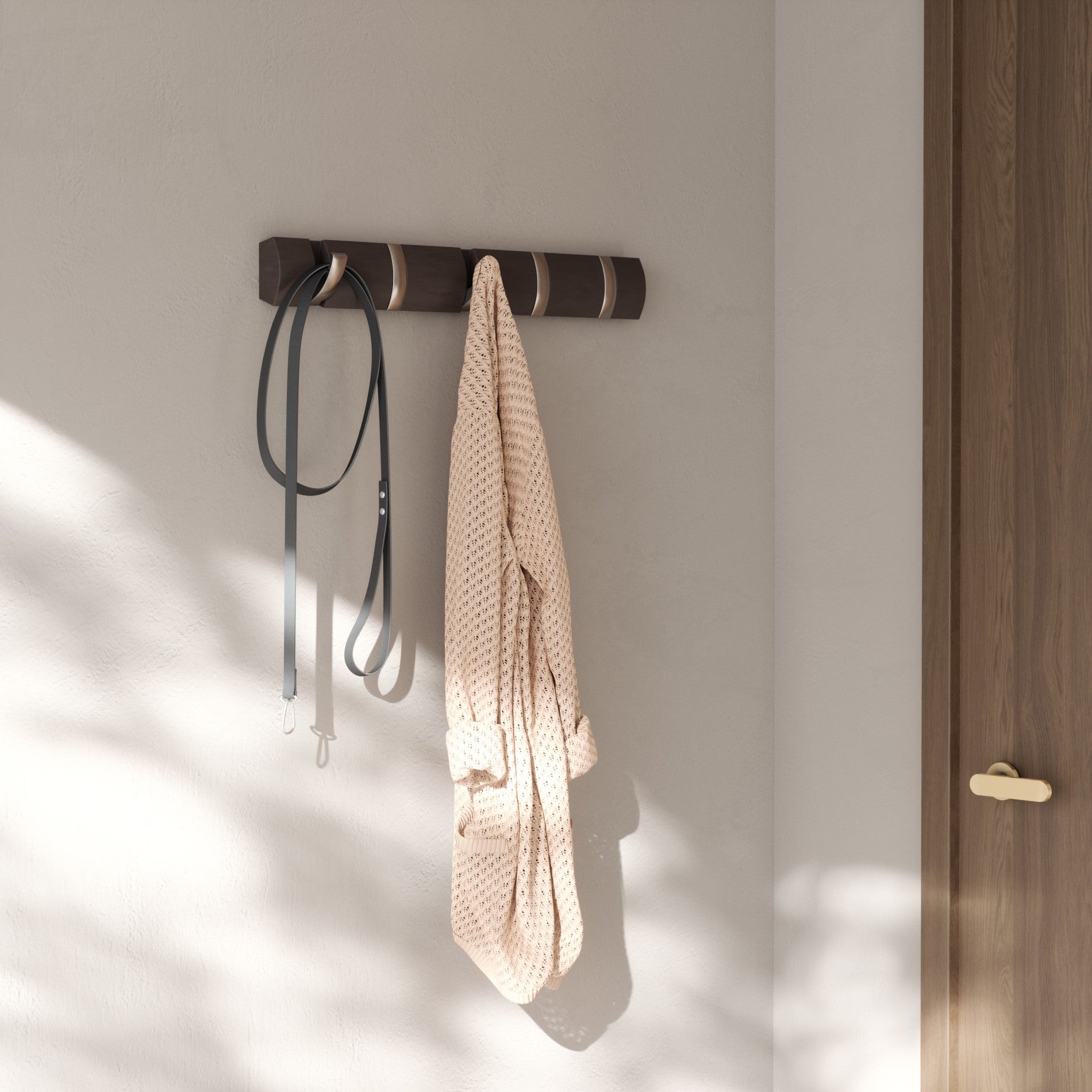 Flip 5 Wall Hook - Heavy Duty Adhesive Hooks for Hanging Decor, Keys & Towels - Perfect for Bathroom, Kitchen & Bedroom Organization