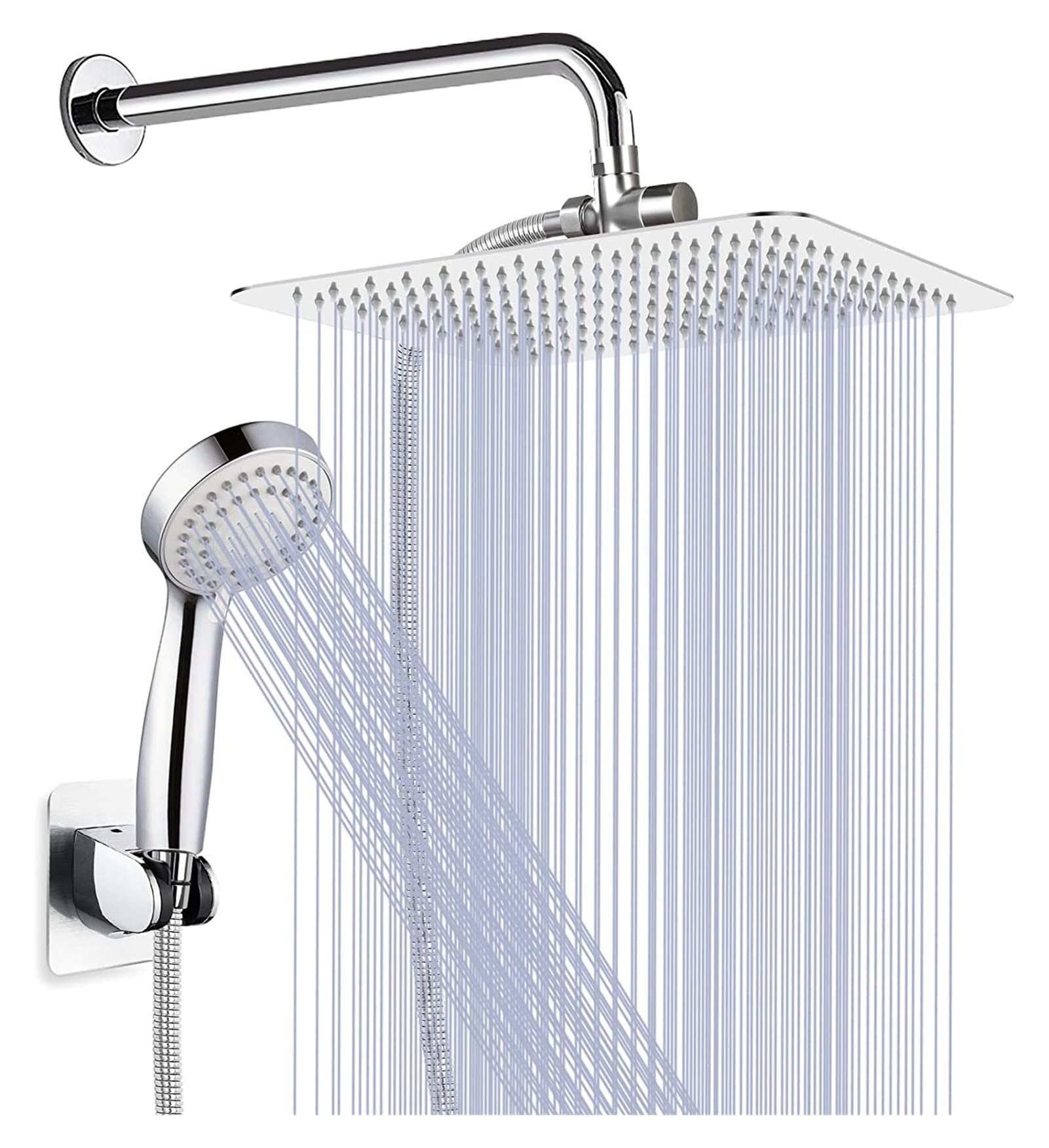 YINYANG Handheld Shower Head Combo with 15 Inch Extension Arm - Anti Leak Adjustable Shower Head with Holder - Perfect for Bathroom, Spa, and Pet Washing