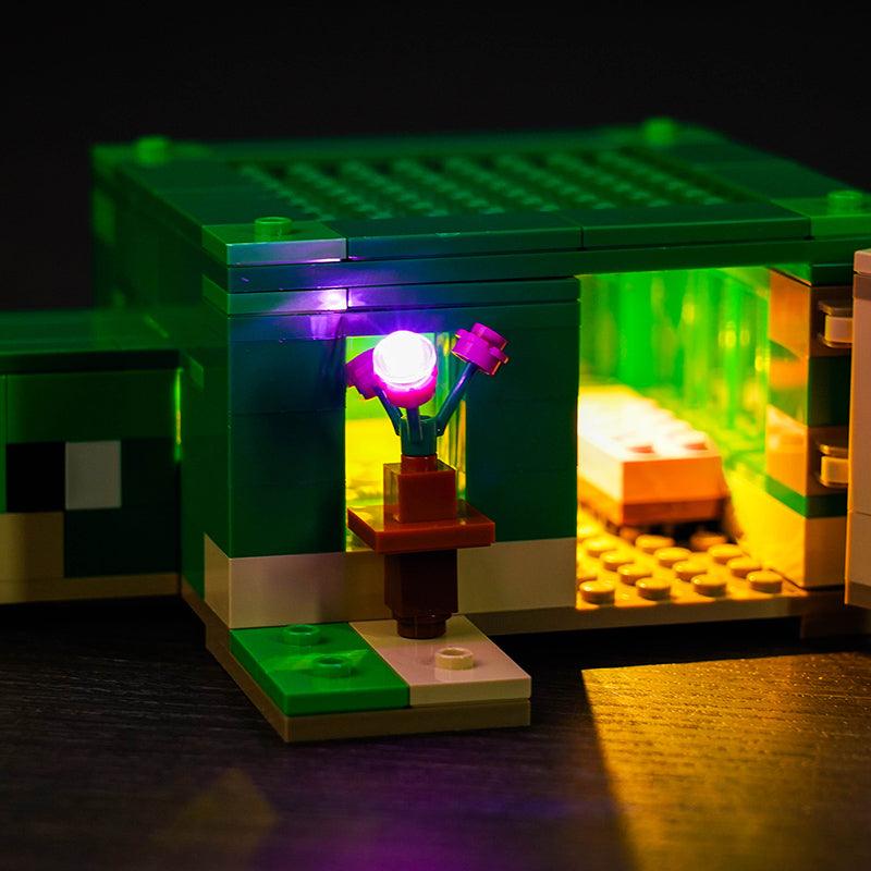 LEGO Minecraft The Turtle Beach House Construction Set 21254 Light Kit – Enhance Your Build with LED Lighting for Display & Gaming Fun
