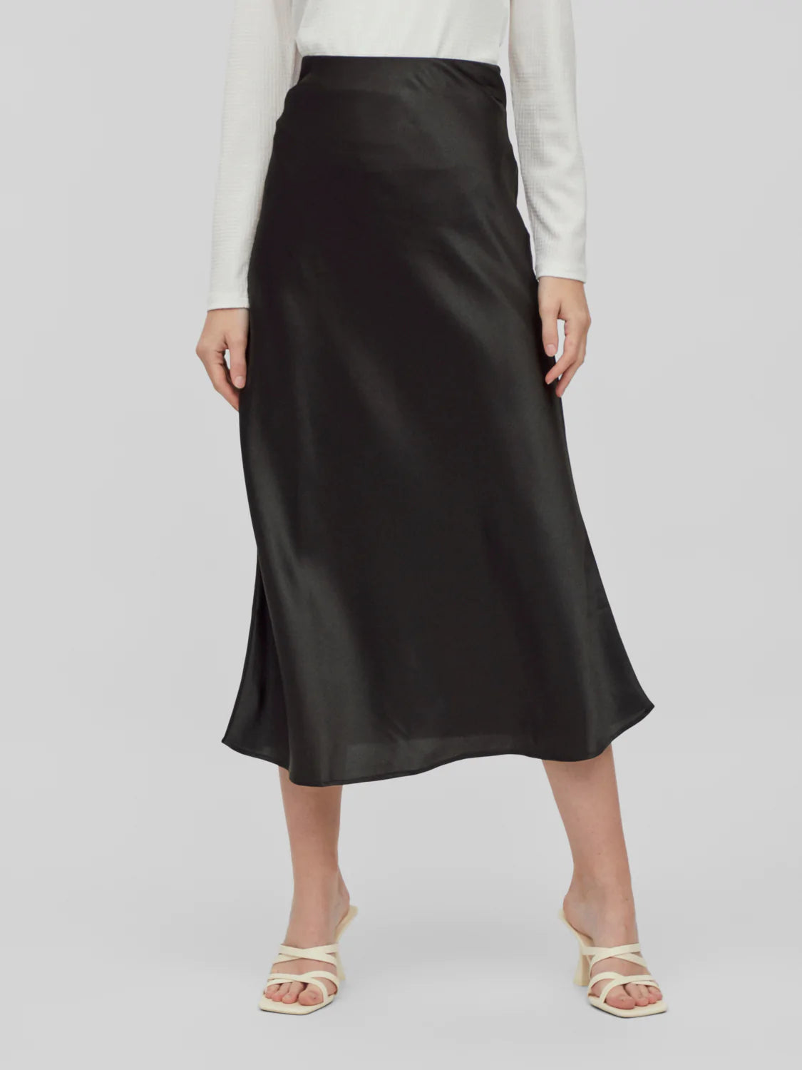 Chadya High Waisted Skirt for Women - Stretchy A-Line Mini Skirt with Pockets, Black | Perfect for Office, Party & Casual Wear