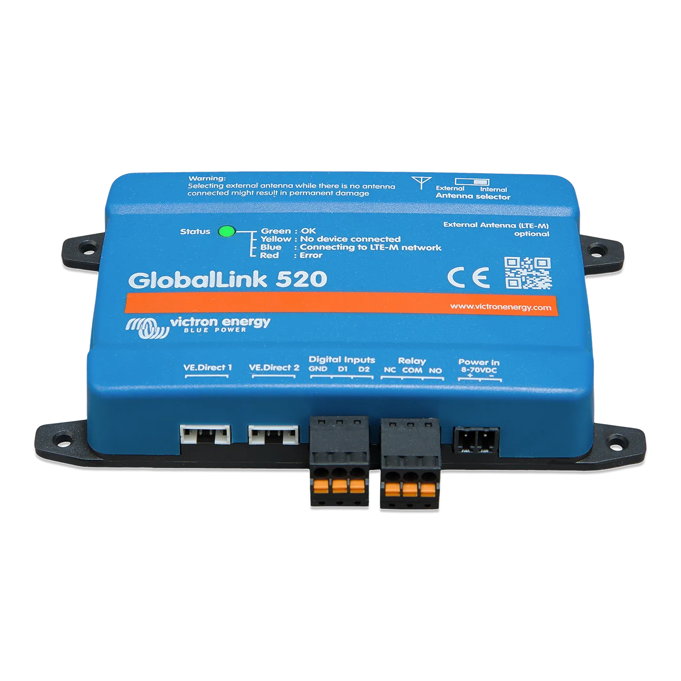 Victron GlobalLink 520 - Smart Solar Charge Controller & Remote Monitoring System for RVs, Boats, Off-Grid Power - Track Energy Usage via Bluetooth & WiFi
