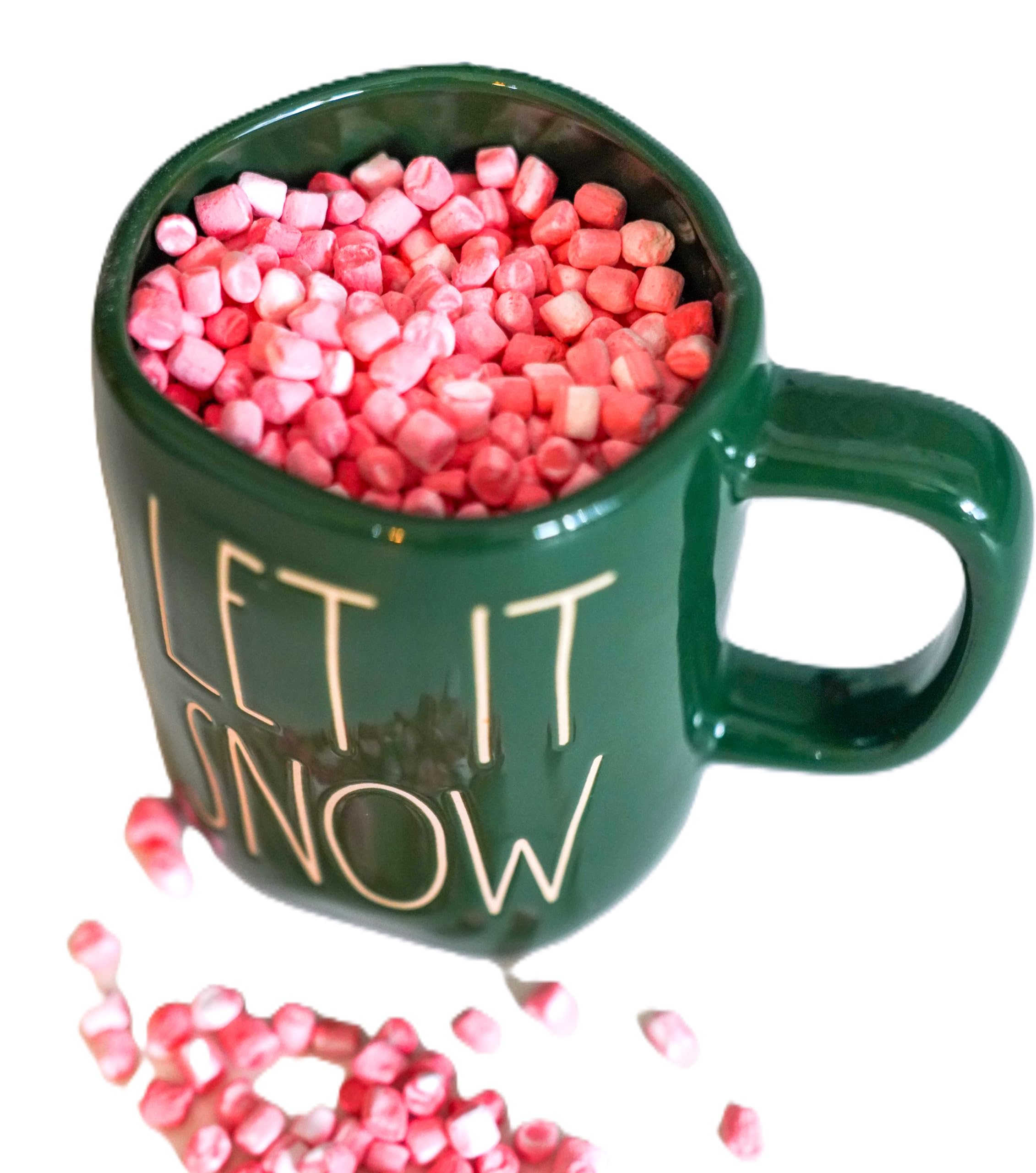 Dehydrated Mini Peppermint Marshmallows Bits - 1 lb Bulk Marshmallows for Baking, Hot Cocoa & Dessert Toppings | Fresh & Delicious Candy for Christmas Treats & Holiday Gifts