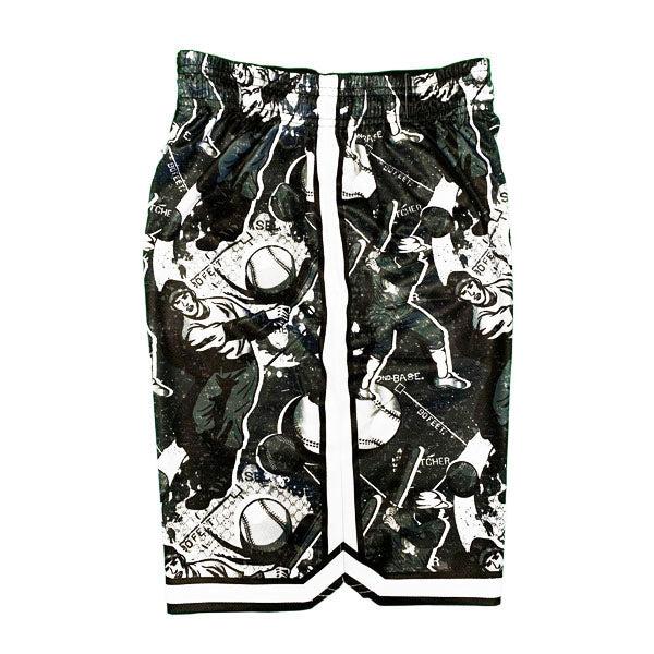 Boys Black & Silver Baseball Swing Batter Shorts - Comfortable & Durable for Baseball Practice, Games & Training