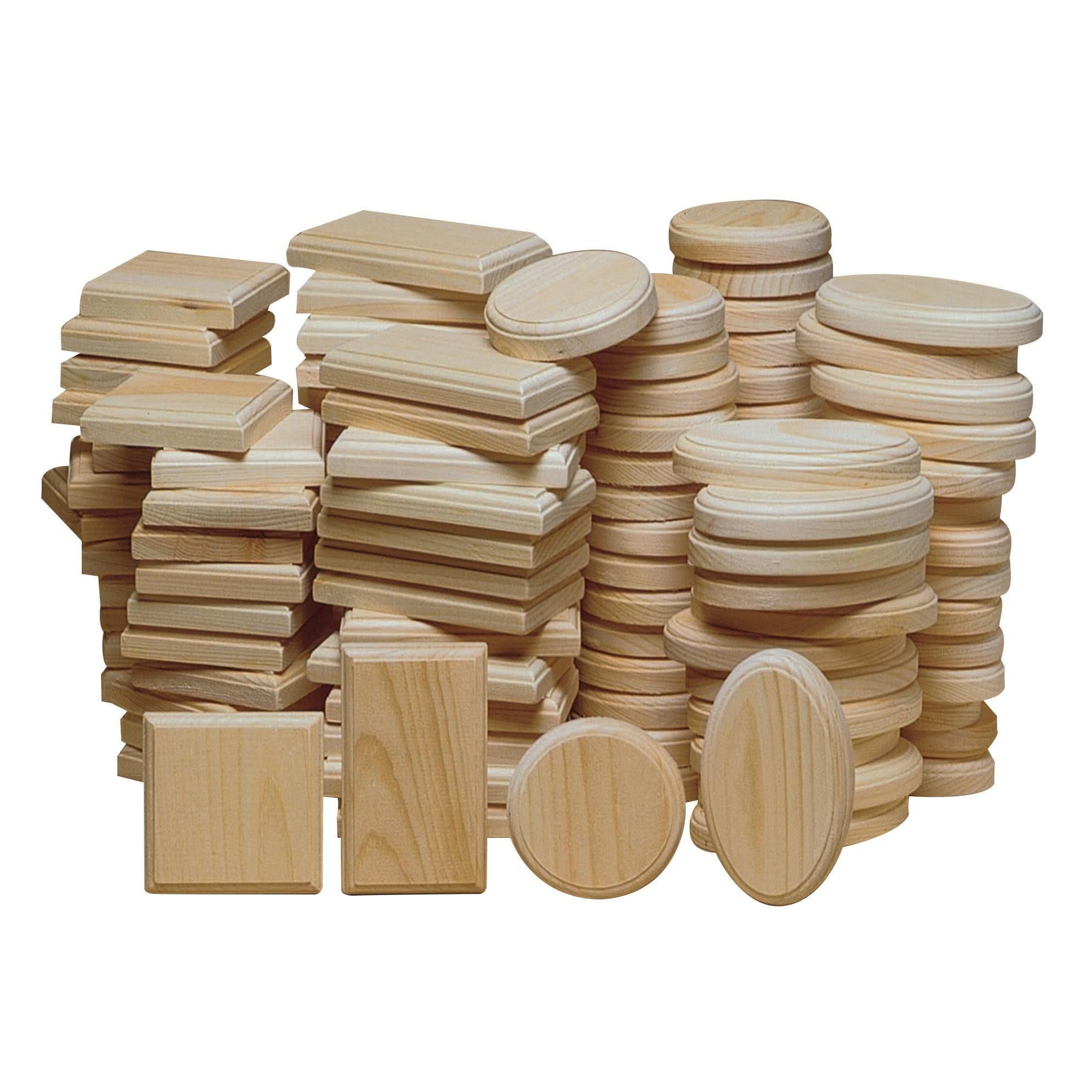 72-Piece Unfinished Wooden Plaques for DIY Crafts, Home Decor, and Personalized Gifts – Medium Size Wood Plaque Blanks for Painting, Engraving, and Custom Projects