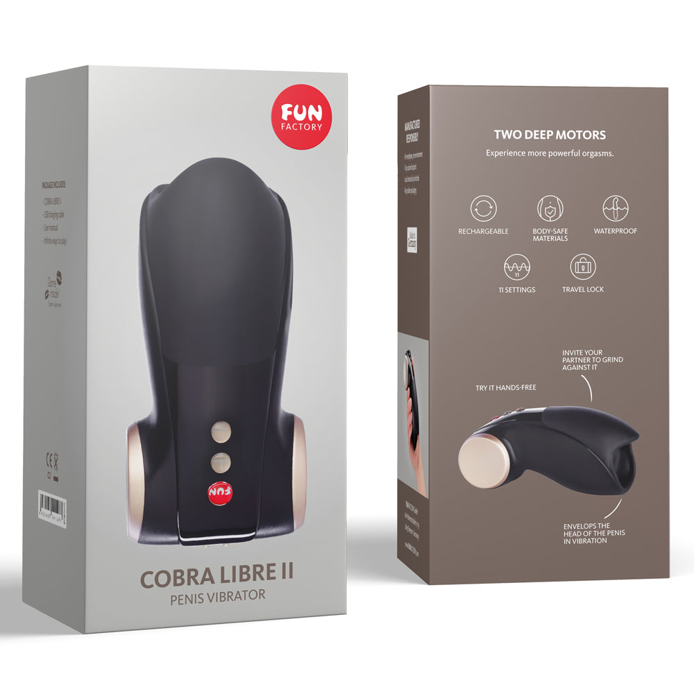 Fun Factory Cobra Libre 2 - Powerful Male Vibrator for Enhanced Pleasure | Perfect for Solo Play & Couples Intimacy