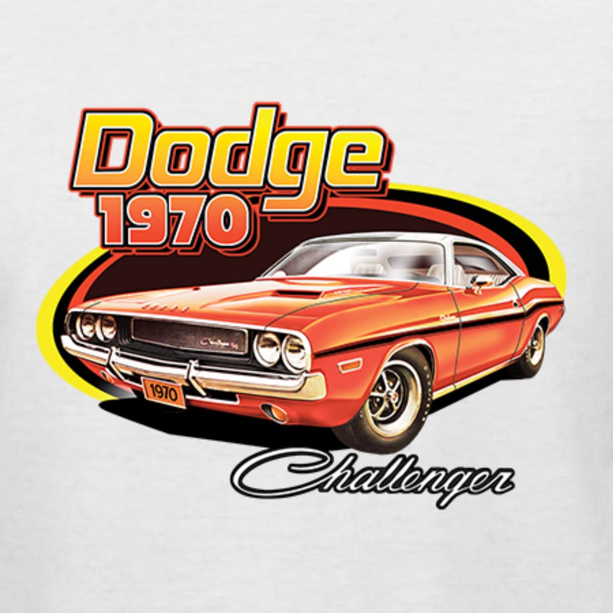 Vintage 1970 Dodge Charger Muscle Car Racing T-Shirt for Men - Long Sleeve Retro Automotive Tee - Perfect for Car Enthusiasts, Racing Fans & Casual Wear