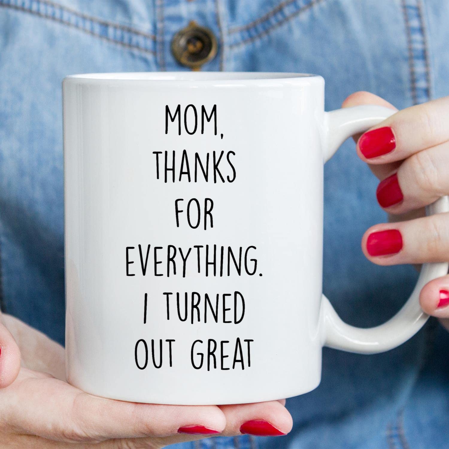 Uala Rogo 11Oz White Coffee Mug - Funny Sarcastic Gift for Mom, Birthday & Mother's Day Present from Daughter, Ceramic Tea Cup with Humorous Quote - Perfect for Coffee, Tea & Hot Chocolate at Home or Office