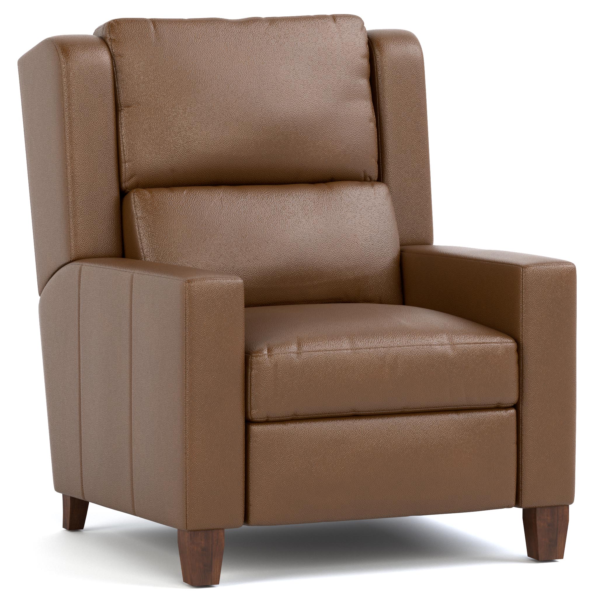 Premium Woodlands Track Arm Power Recliner - Comfortable Electric Lift Chair for Living Room, Home Theater & Elderly Care - Brown Leather Reclining Sofa with Remote Control