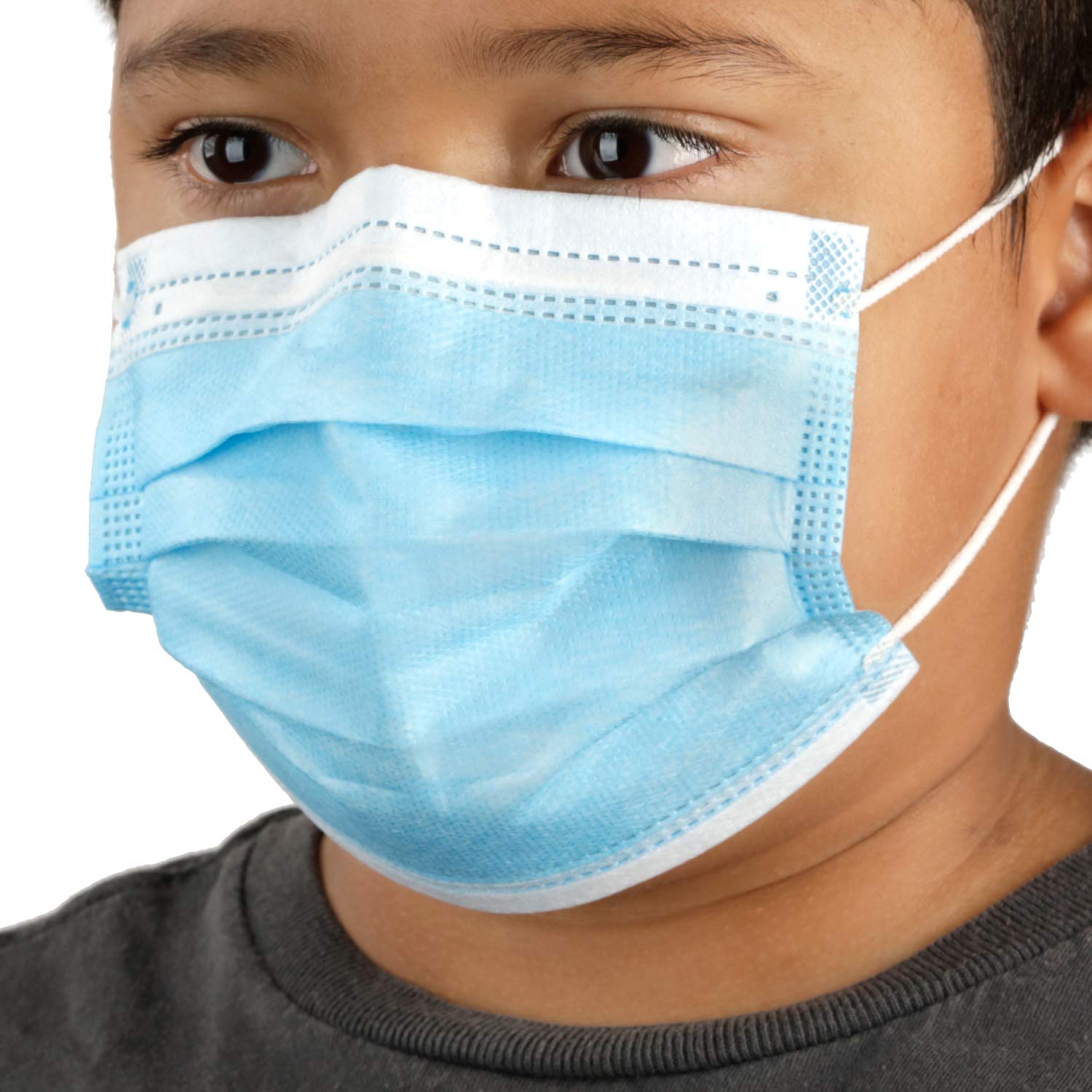 StringKing Disposable Kids Face Masks - Premium 3-Layer Filter Protection for Children - Soft & Breathable - Ideal for School, Travel & Daily Activities