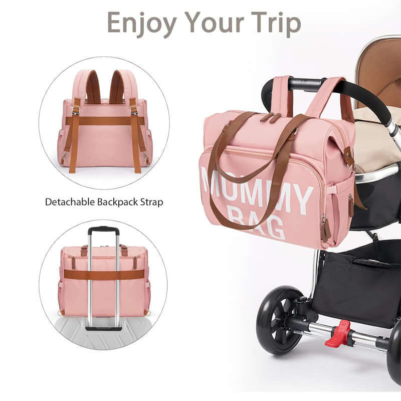 Large Capacity Multifunctional Mummy Backpack for Travel & Hiking - Waterproof Diaper Bag with Insulated Pockets | JN2068 | Perfect for Outdoor Adventures, Baby Care & Daily Commute