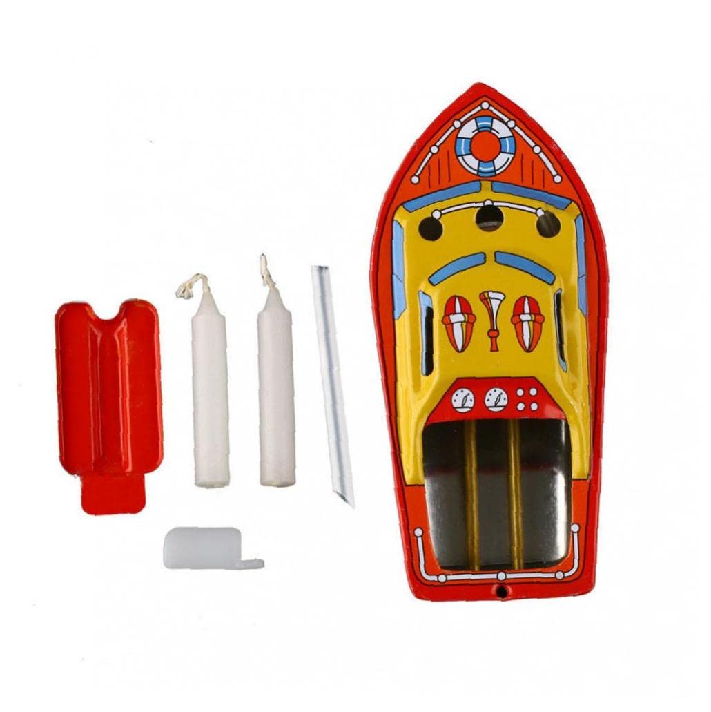 Vintage Pop Pop Boat - Steam Powered Collectible Toy Boat, Retro Tin Boat for Kids & Adults - Educational, Recyclable, Unique Gift & Decorative Piece for Home, Office, or Poolside Fun