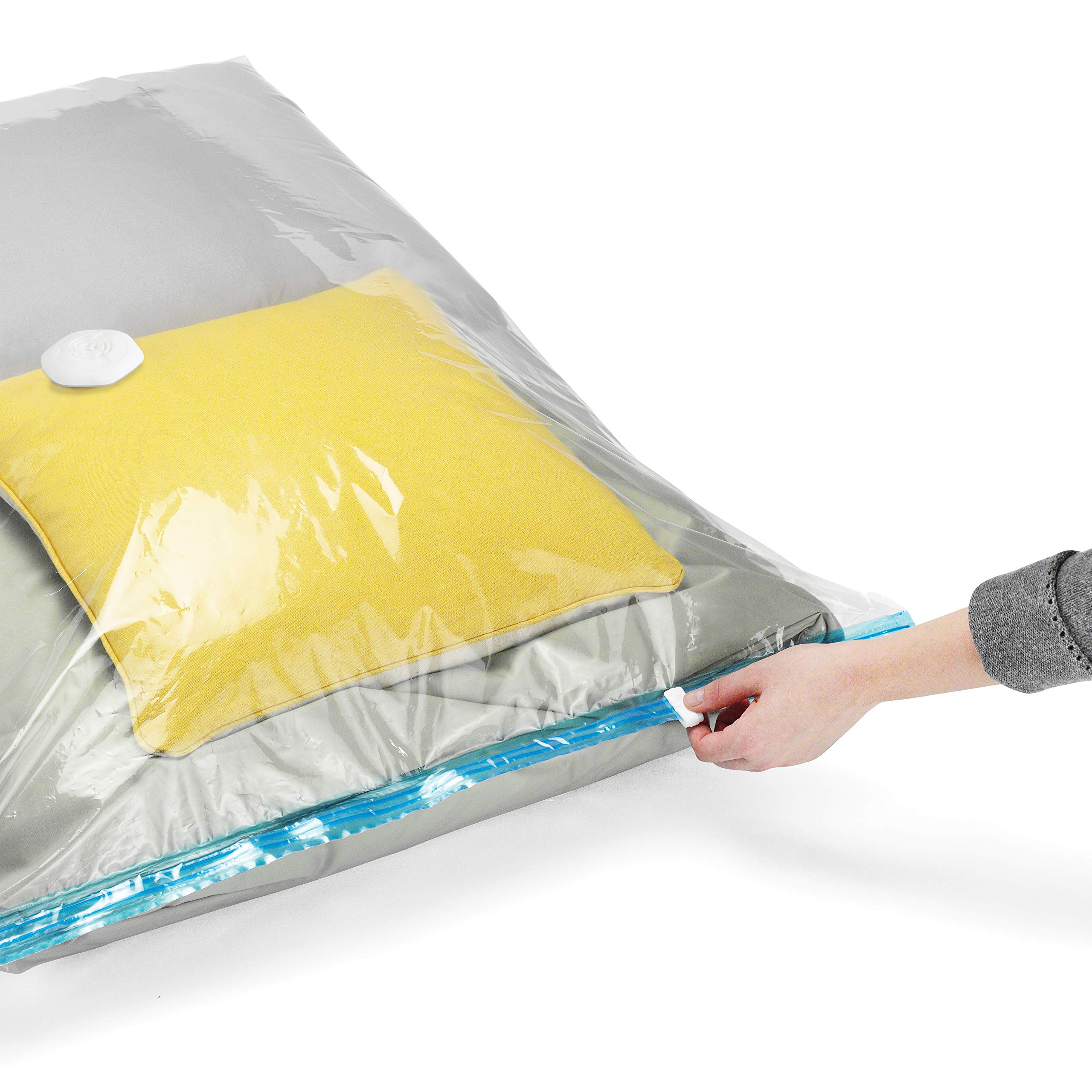 Whitmor Reusable Vacuum Storage Bags - 20 Pack | Space-Saving Clothes & Blanket Organizer for Travel, Seasonal Storage & Moving