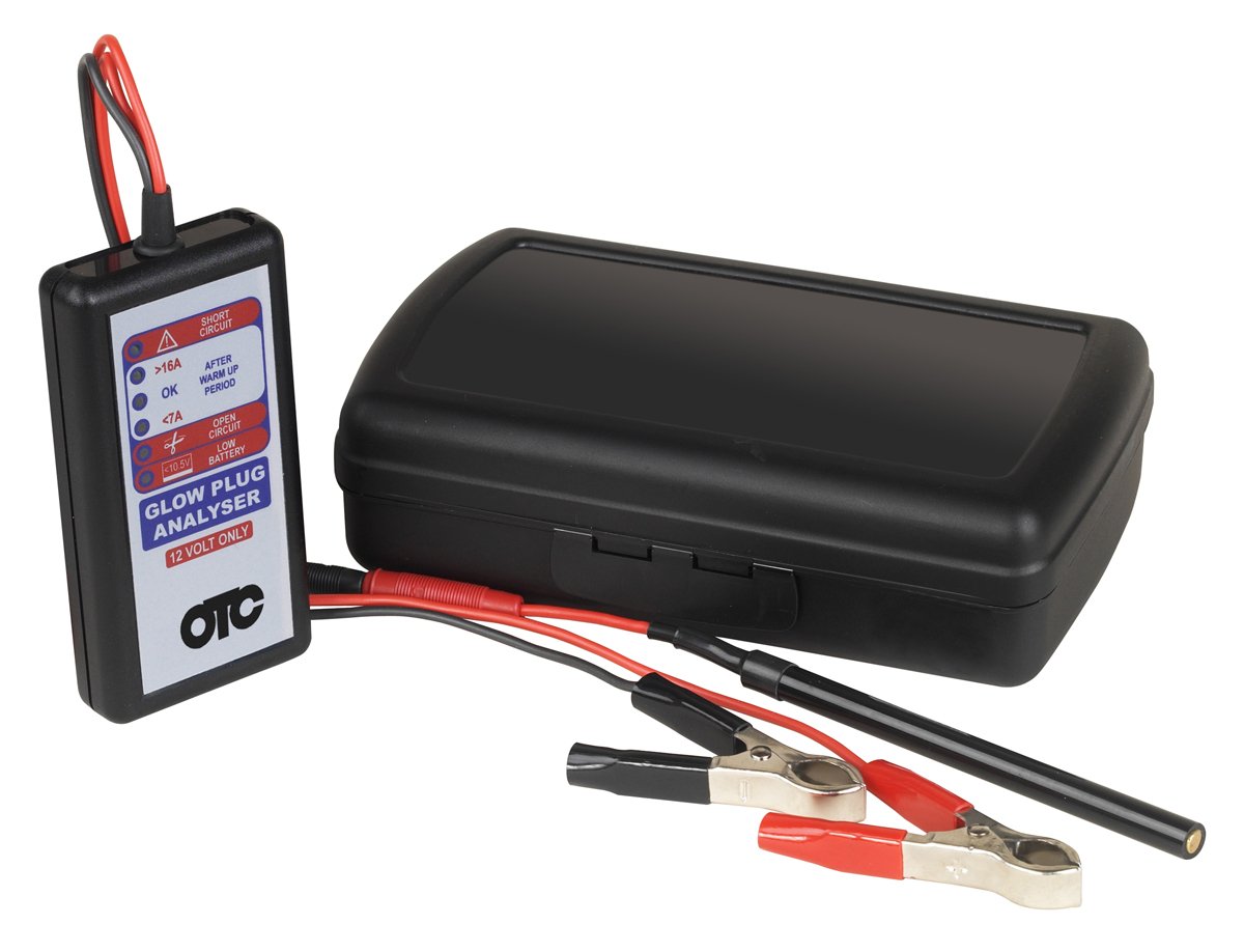 OTC 3673 Diesel Glow Plug Tester Kit - Professional Automotive Diagnostic Tool for 12V/24V Engines | Perfect for Truck, Tractor & Heavy Equipment Maintenance & Repair