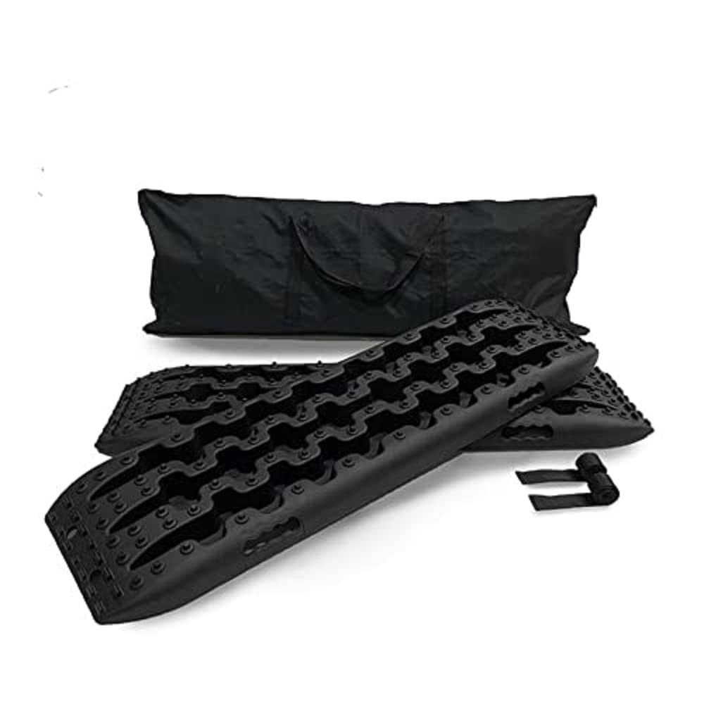 Overland Vehicle Systems 19169911: Small Recovery Ramp with Pull Strap & Storage Bag - Black - Off-Road Vehicle Recovery Tool for Trucks, SUVs & ATVs
