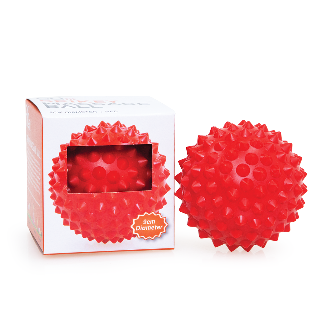 66Fit Spikey Massage Ball 9cm - Deep Tissue Muscle Relief, Trigger Point Therapy, Myofascial Release for Athletes & Recovery - Perfect for Back, Neck, Shoulder & Foot Pain Relief