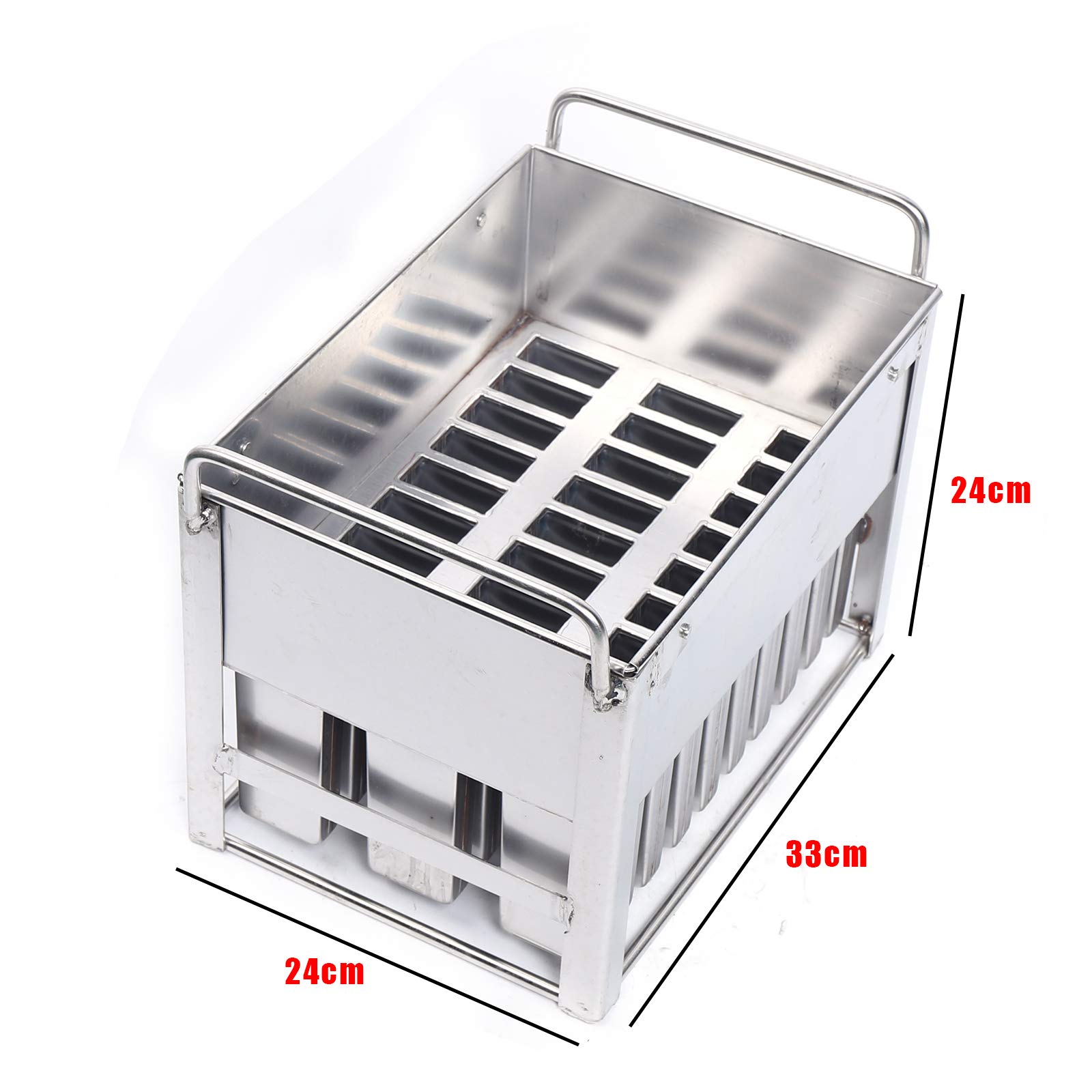 30PCS Stainless Steel Watermelon Cup Popsicle Molds Kit with Rack - Ice Pop Makers for Homemade Ice Cream, Popsicles & Frozen Treats - Includes Cleaning Brush & Wooden Sticks - Perfect for Summer Parties, BBQs & Family Fun