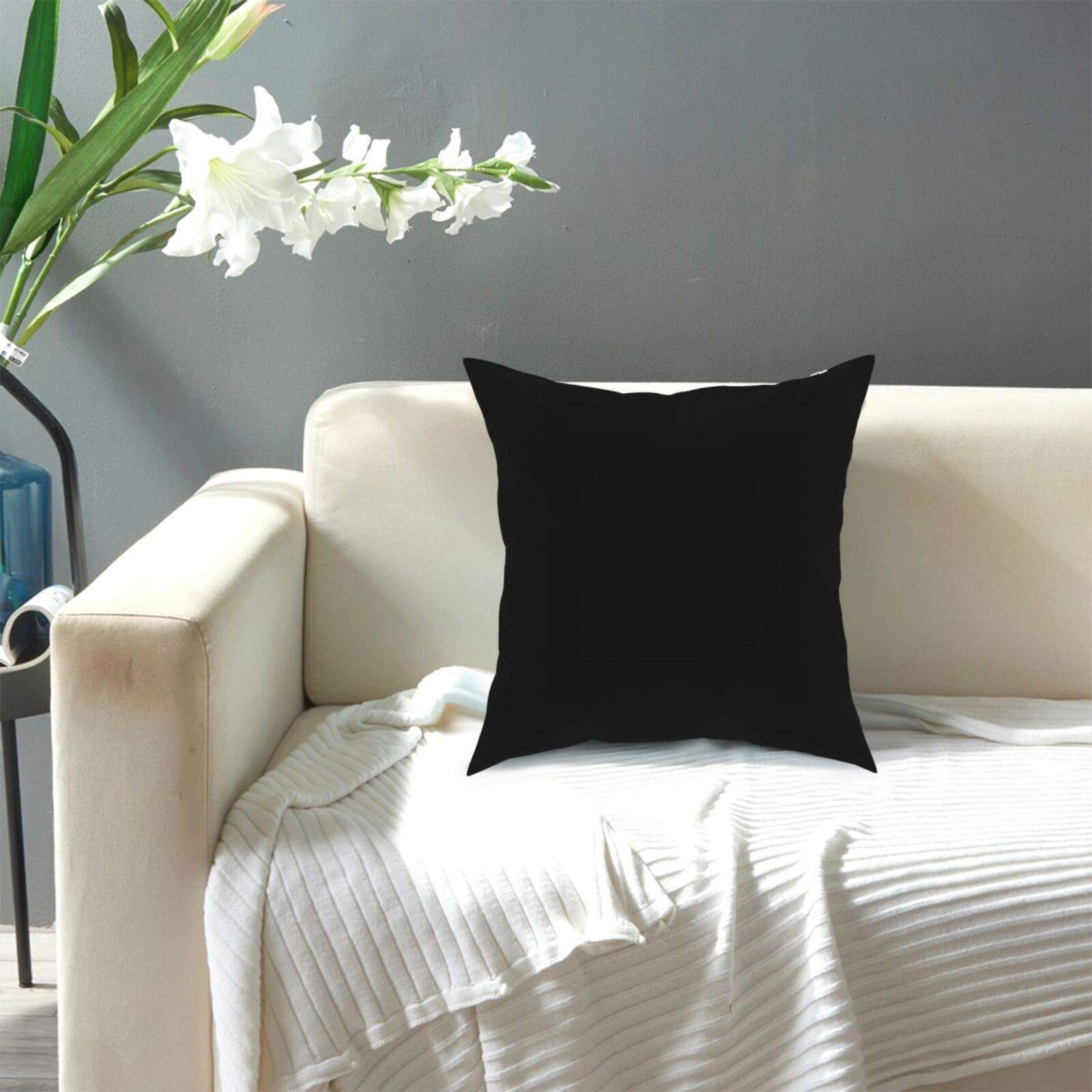 Modern Black and White Geometric Lines Pillow Covers 18x18 Inch - Stylish Sofa Throw Pillow Cases for Couch, Bed, Car & Outdoor Decor - Perfect for Living Room, Patio, and Home Interior Design