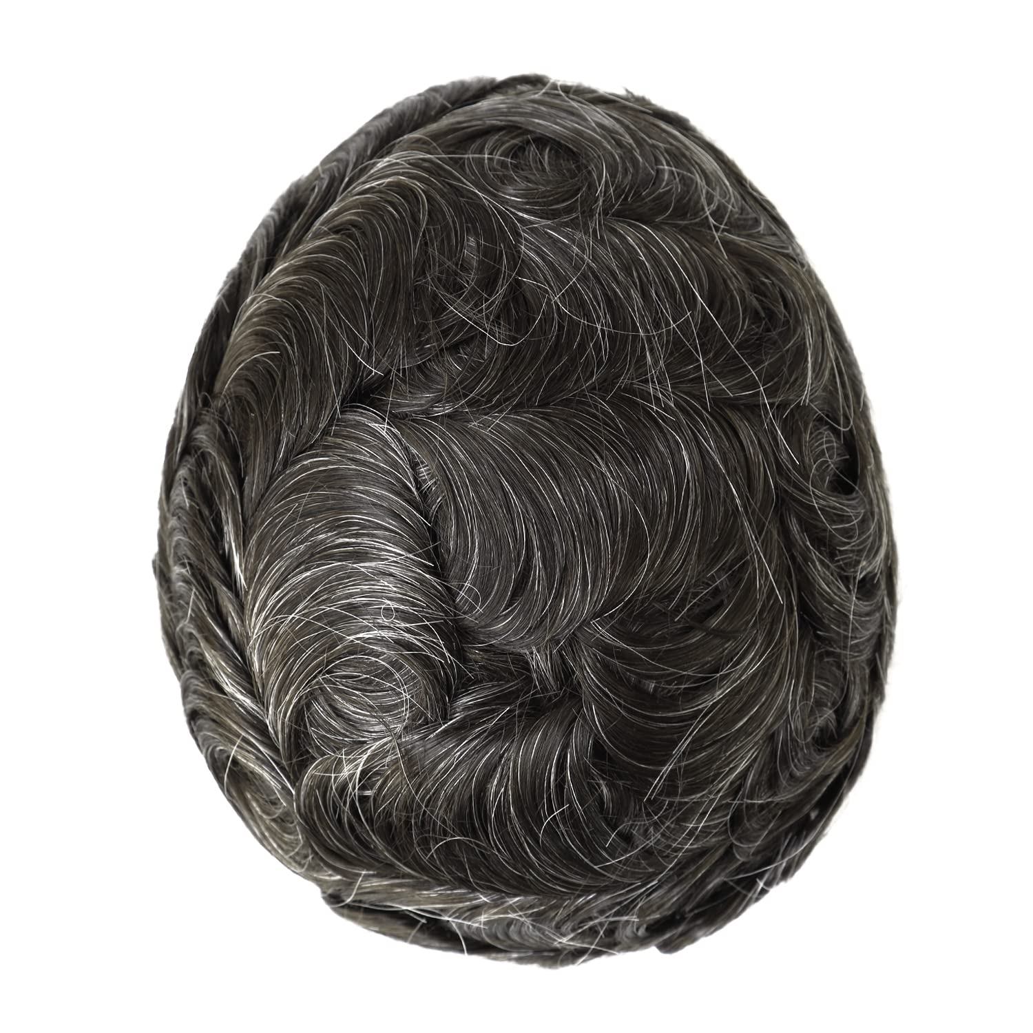 Premium Men's Toupee - 0.12mm Injected Poly Skin Hair System with 100% Real Human Hair (#220) - Natural Looking Hair Replacement for Thinning Hair & Baldness - Perfect for Daily Wear, Special Occasions & Professional Settings