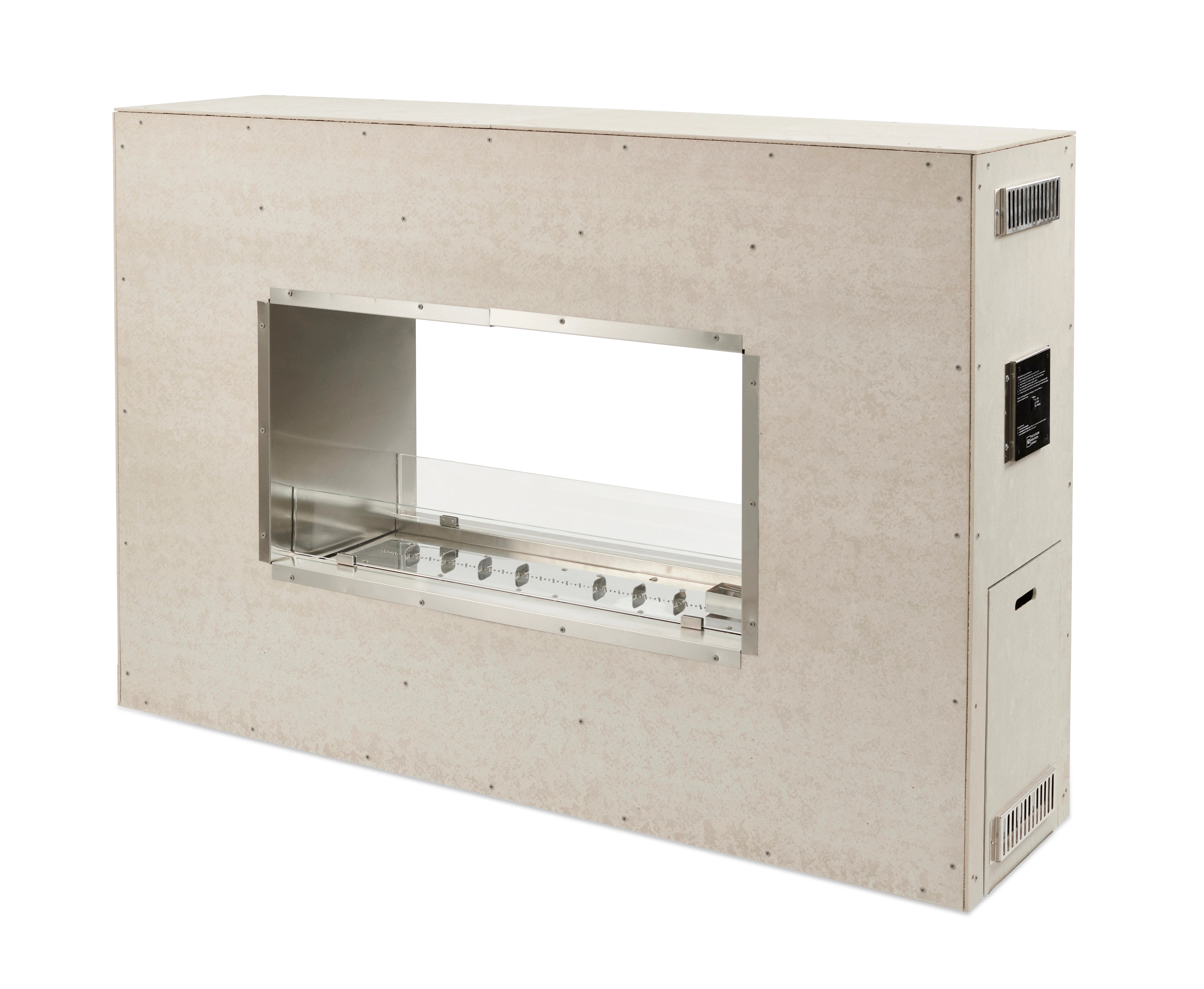 The Outdoor Greatroom Company See Through Ready to Finish Outdoor Fireplace - Elegant Patio Fireplace for Backyard, Garden & Deck - Perfect for Outdoor Gatherings & Relaxation