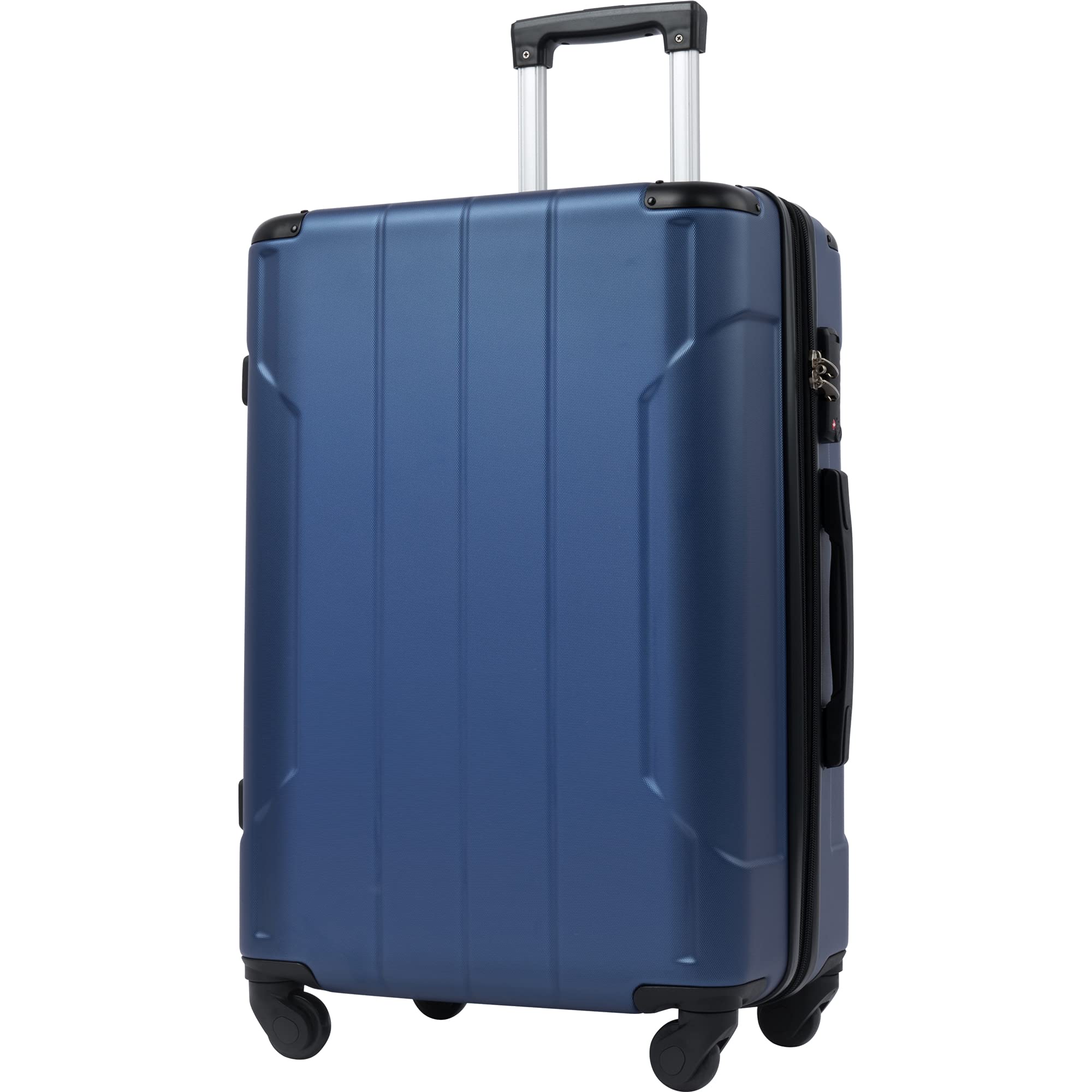 24 Inch Lightweight Expandable Hardshell Spinner Suitcase with TSA Lock - Blue Carry-On Luggage for Travel, Business Trips & Vacations