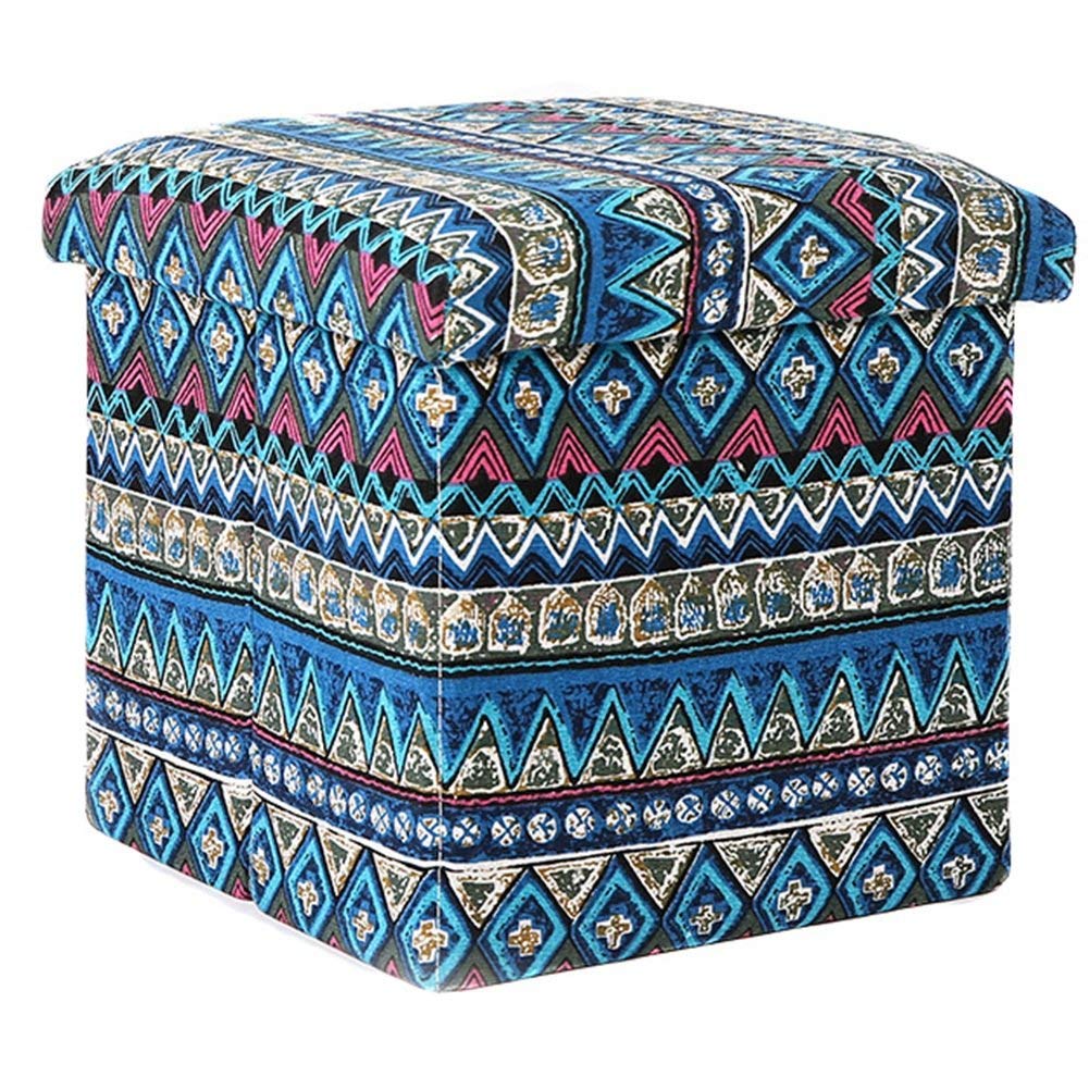 Storage Ottoman Bench with Oxford Fabric - Multi-Purpose Shoe Stool for Living Room, Bedroom, Entryway & Dressing Area - Perfect for Homes, Shopping Malls & Shoe Stores (Style-2)