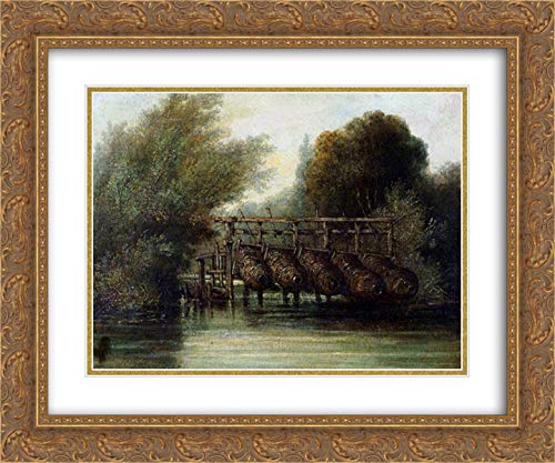24x20 Gold Ornate Frame Eel Pots Double Matted Museum Art Print by William Collins - Perfect for Living Room, Bedroom & Office Wall Decor