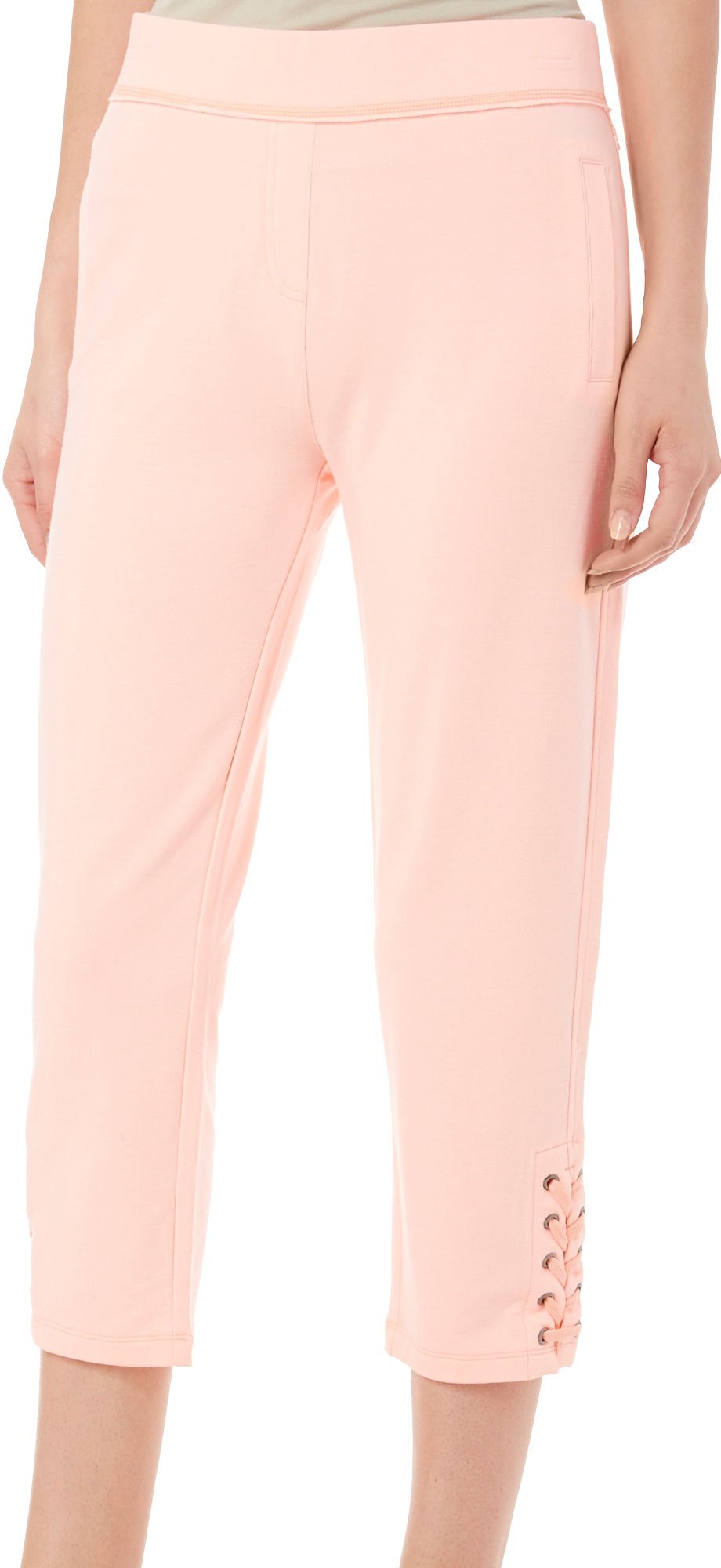 Nanette Lepore Women's Lace-Up Capri Jogger Pants - Stylish & Comfortable Workout, Yoga, and Casual Wear for Women