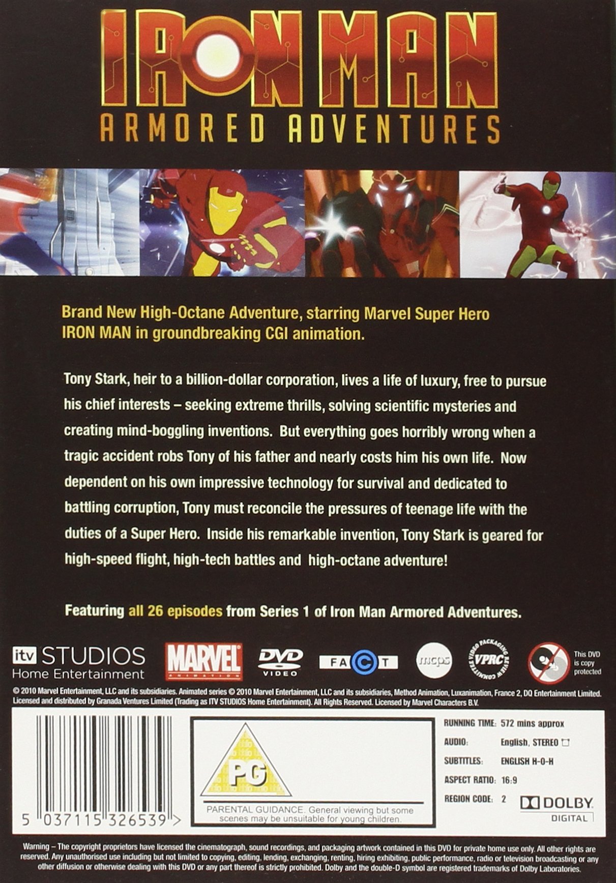Iron Man: Armored Adventures - Complete Season 1 & 2 DVD Set | Marvel Superhero Action Animation | Perfect for Kids & Marvel Fans Collection