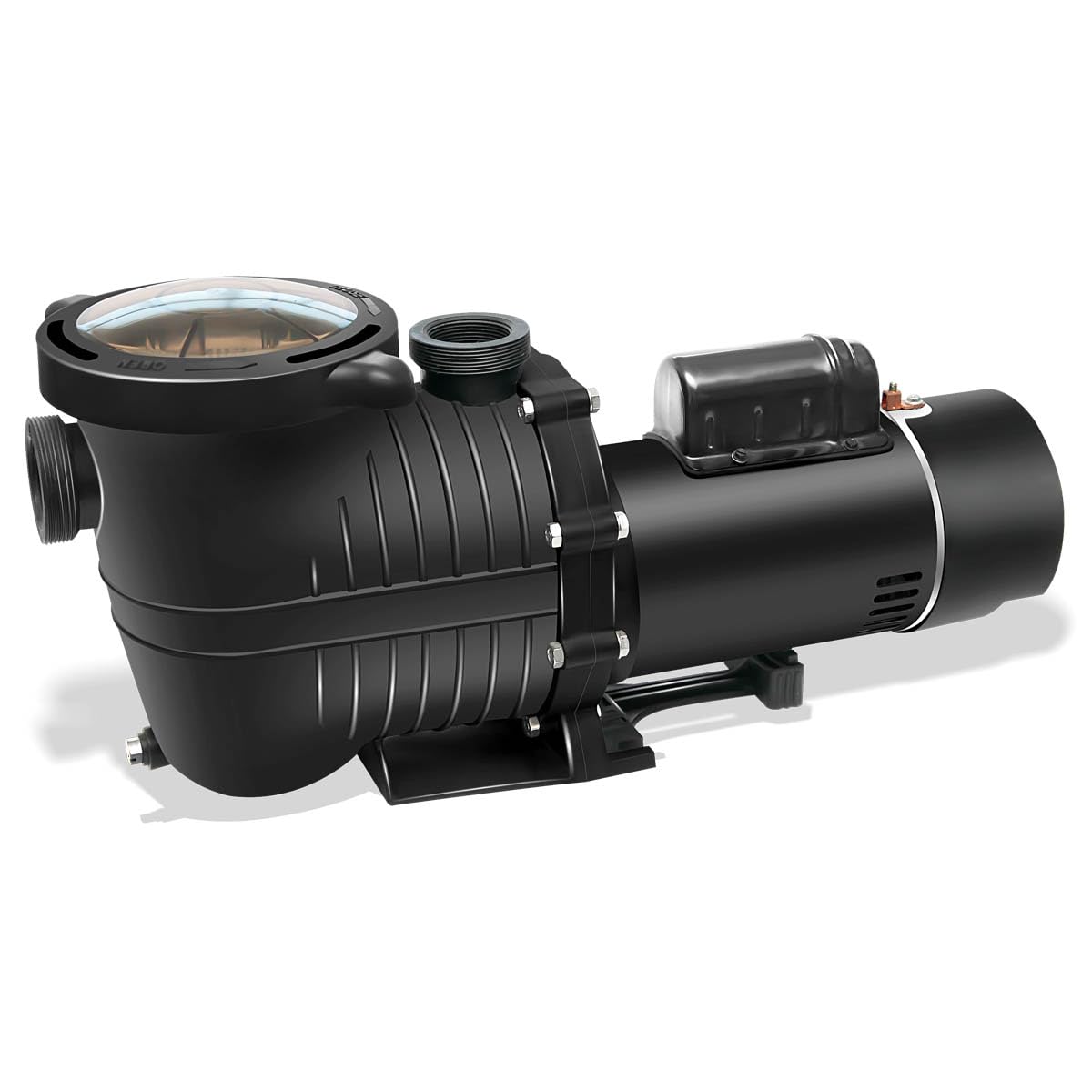 DOE-Compliant 1.5HP Dual Voltage 115/230V Swimming Pool Pump - 75GPM Flow Rate for In-Ground & Above Ground Pools - 1.25