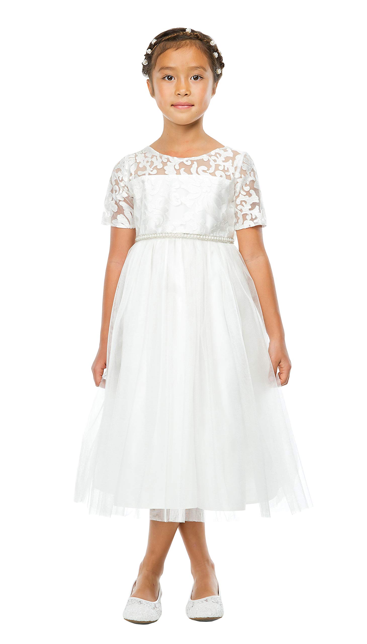 iGirlDress Flower Girl Dress for First Communion, Pageant, Wedding & Birthday - Elegant Party Gown for Special Occasions
