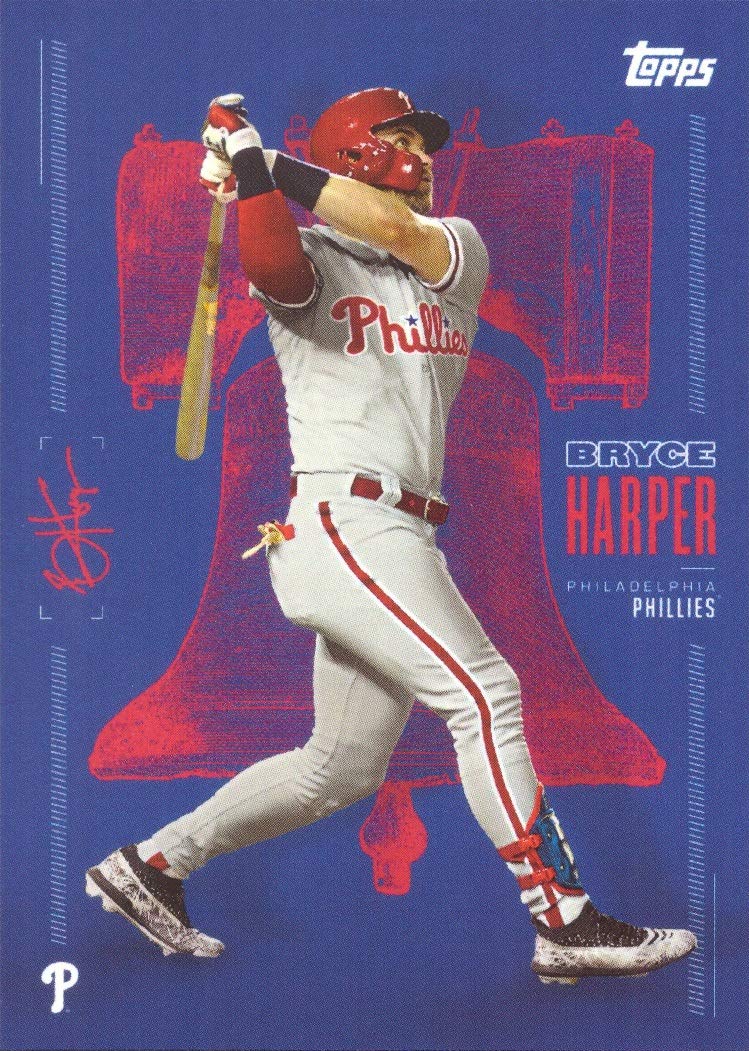 2019 Topps Limited Edition #A Bryce Harper Philadelphia Phillies Baseball Card with Liberty Bell Background - Rare 1,839 Print Run - Perfect for Collectors, Sports Memorabilia Displays & Investment