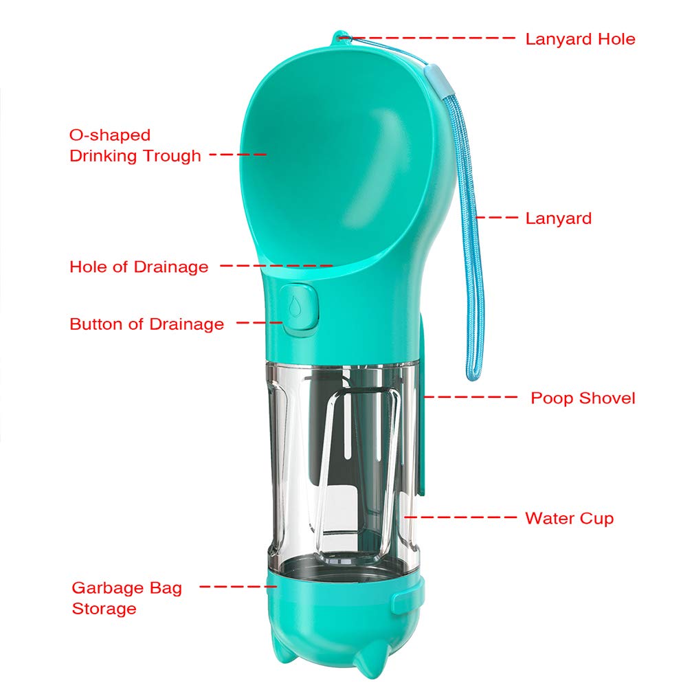 Portable Dog Water Bottle with Drinking Feeder - Leakproof Pet Water Dispenser for Outdoor Walking, Hiking & Travel - Perfect for Dogs on the Go, Park Visits & Road Trips