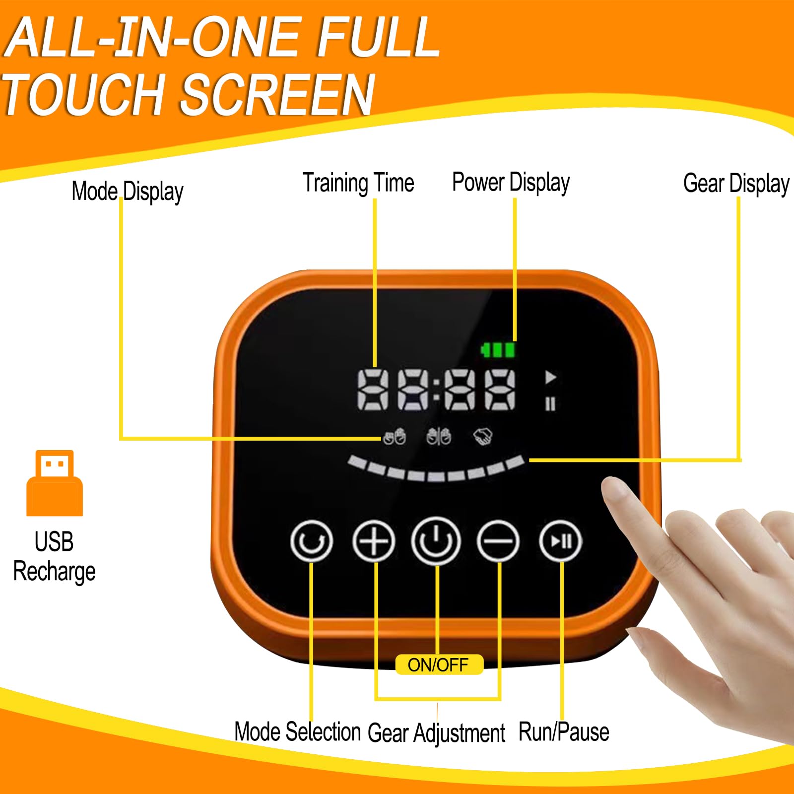 Upgraded Rehabilitation Robot Gloves for Stroke Recovery & Hand Therapy - USB Rechargeable Automatic Hand Trainer Gloves - Ideal for Post-Stroke Rehabilitation & Physical Therapy at Home