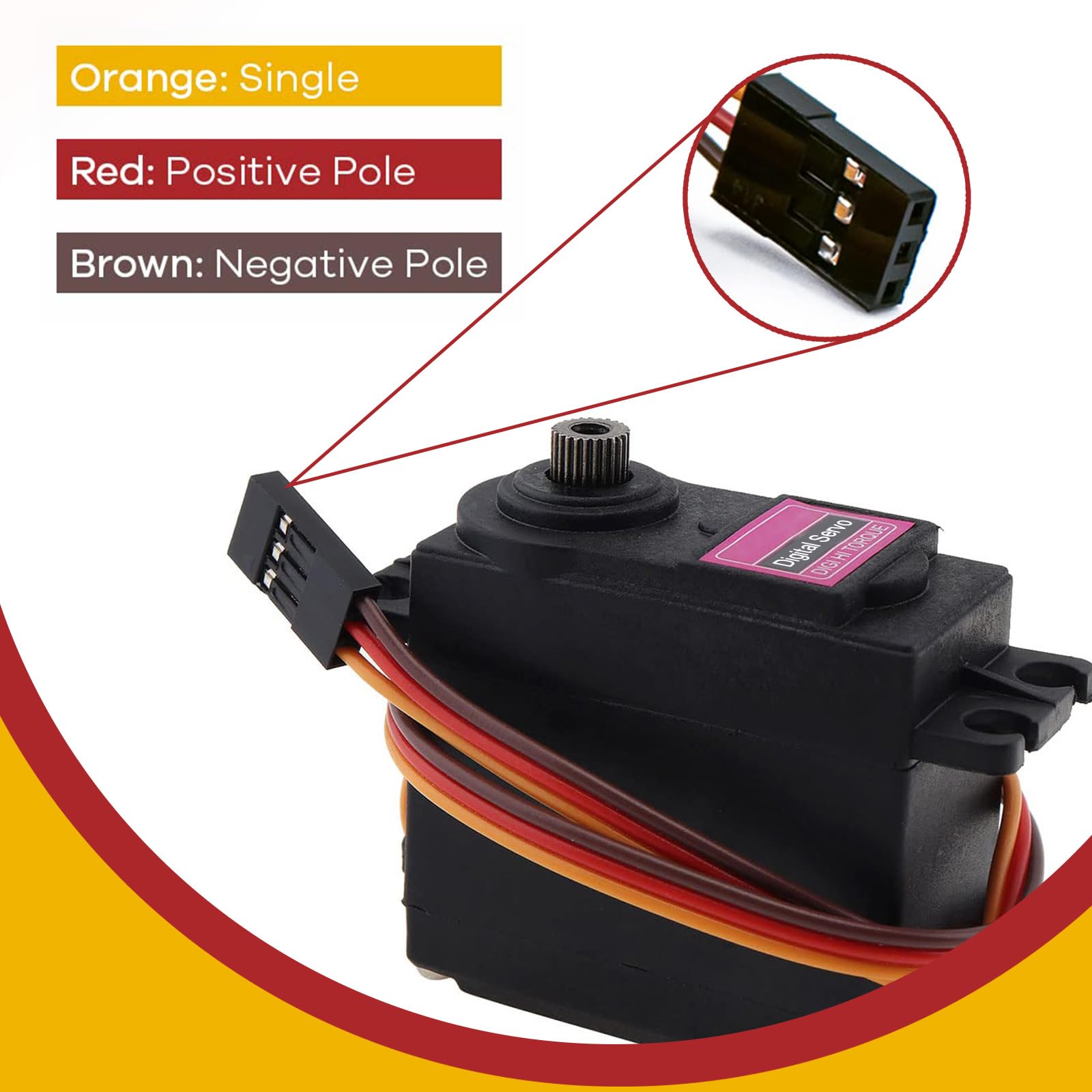 APKLVSR 4-Pack Digital Metal Gear Servo Motors - 13KG High Torque High Speed Servos for RC Airplane Helicopter, 180° Robot Arm, RC Car Boat - Perfect for DIY Robotics, RC Model Upgrades & STEM Projects