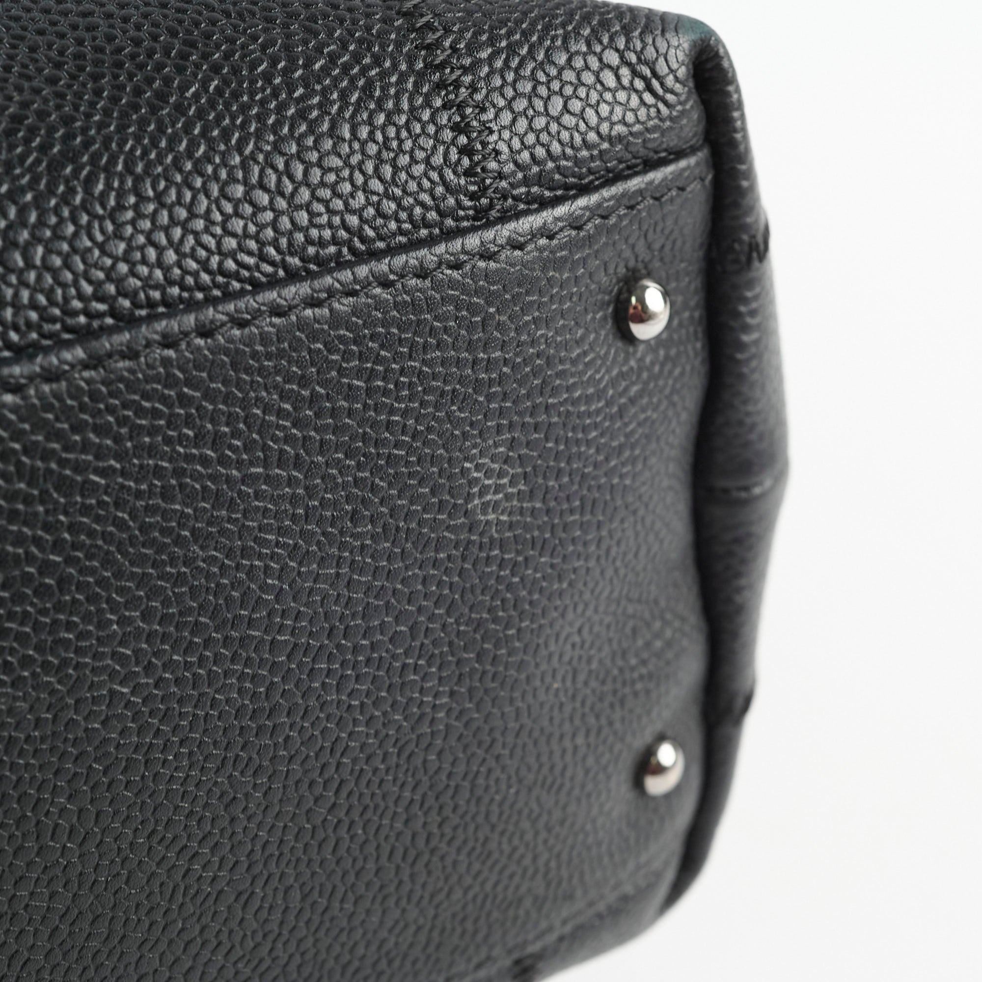 Chanel Black Caviar Leather Tote Bag for Women - Luxury Designer Handbag for Work, Travel & Everyday Use