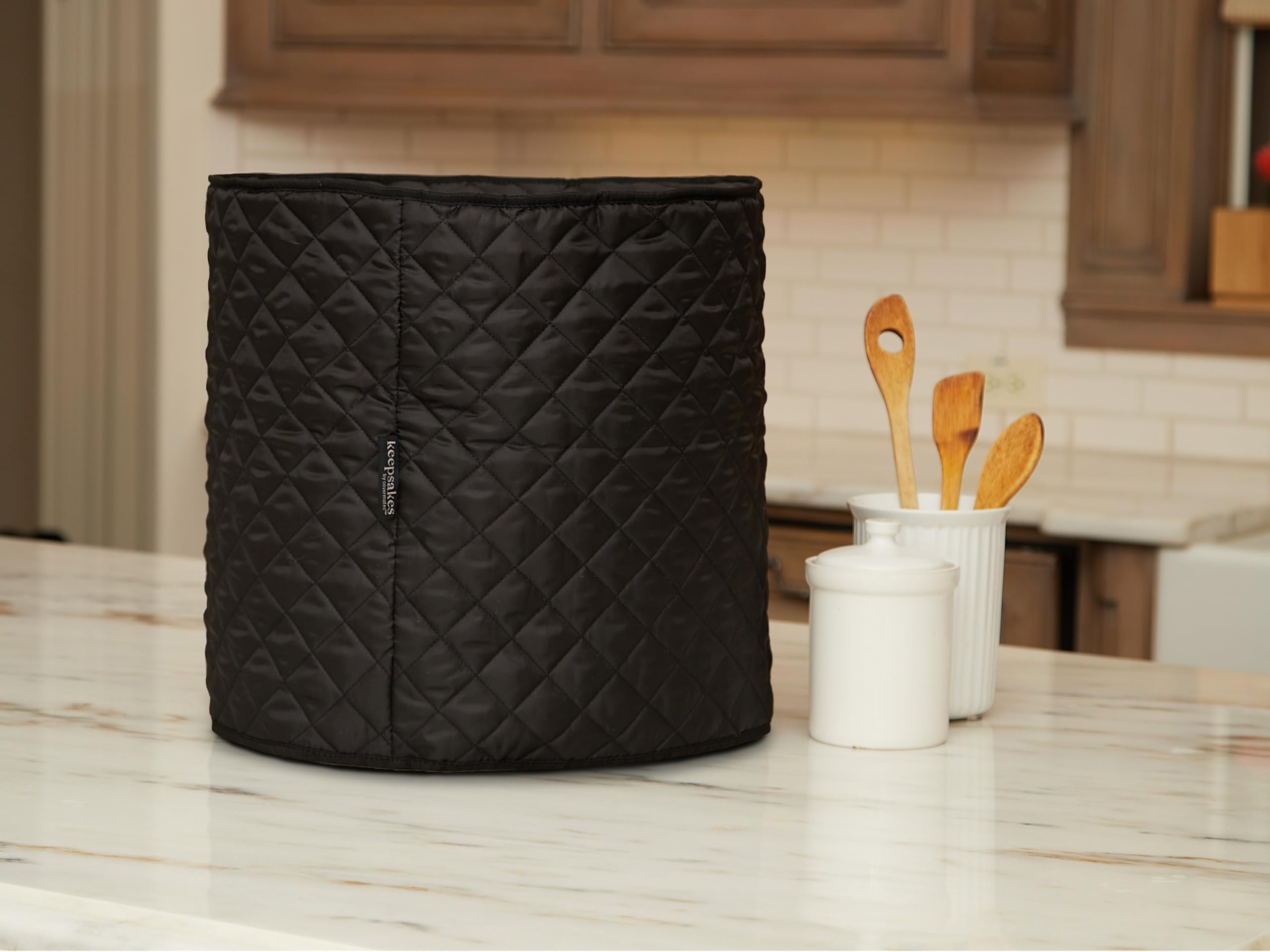 Covermates Keepsakes Pressure Cooker Cover – Dust Protection, Stain Resistant & Washable Appliance Cover for Kitchen – Black | Perfect for Countertop Storage & Small Appliance Protection