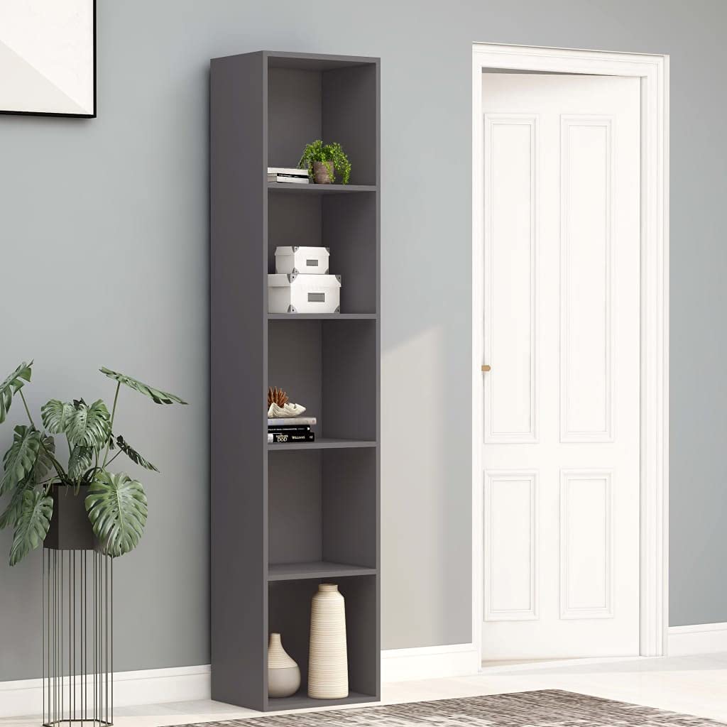 Modern Open Shelf Bookcase - Sturdy Chipboard Storage Display Rack for Books, Decor & Essentials - 15.7