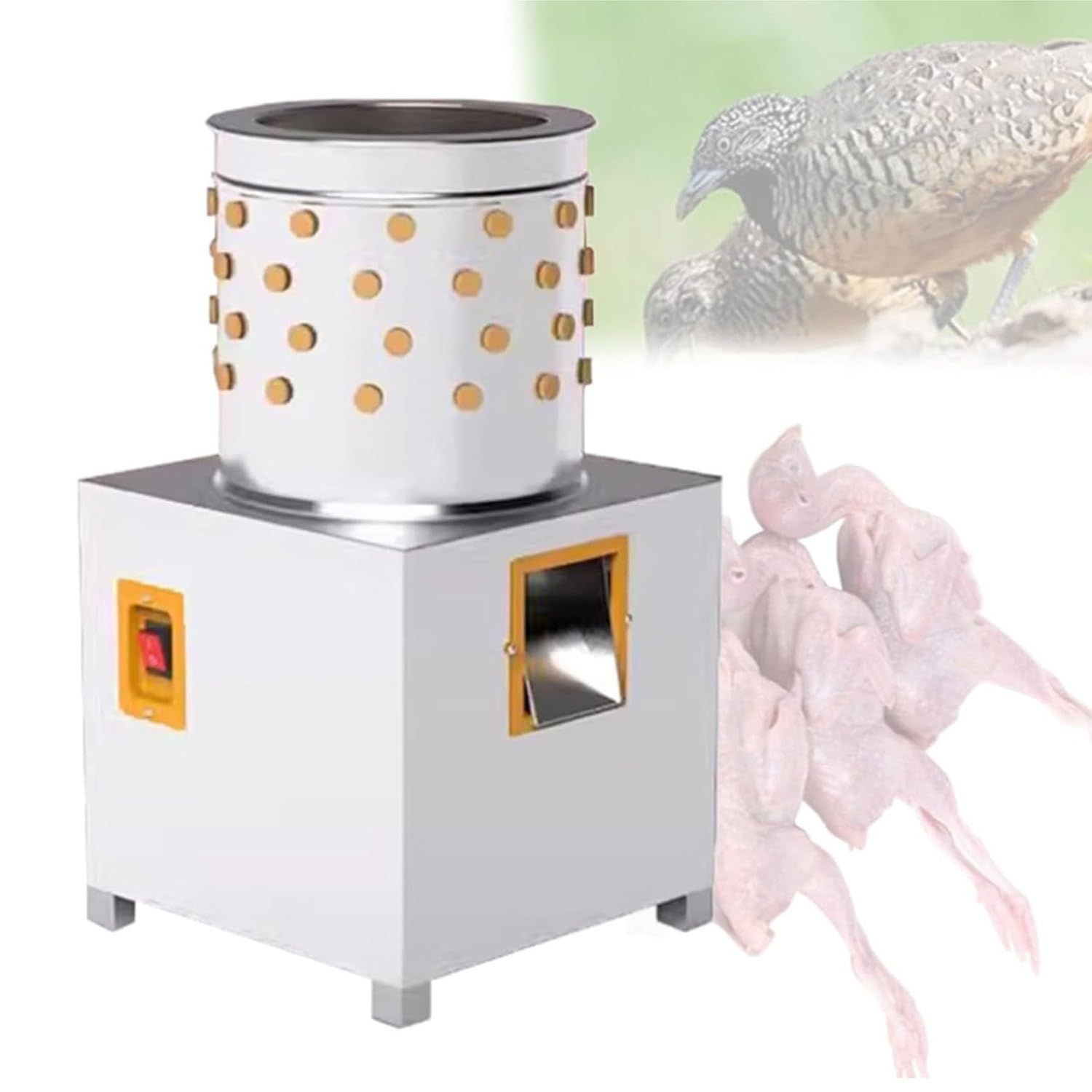 Electric Poultry Plucker Machine - Stainless Steel Feather Removal Tool for Chicken, Duck & Turkey - Fast & Efficient for Home Butchering & Farm Use