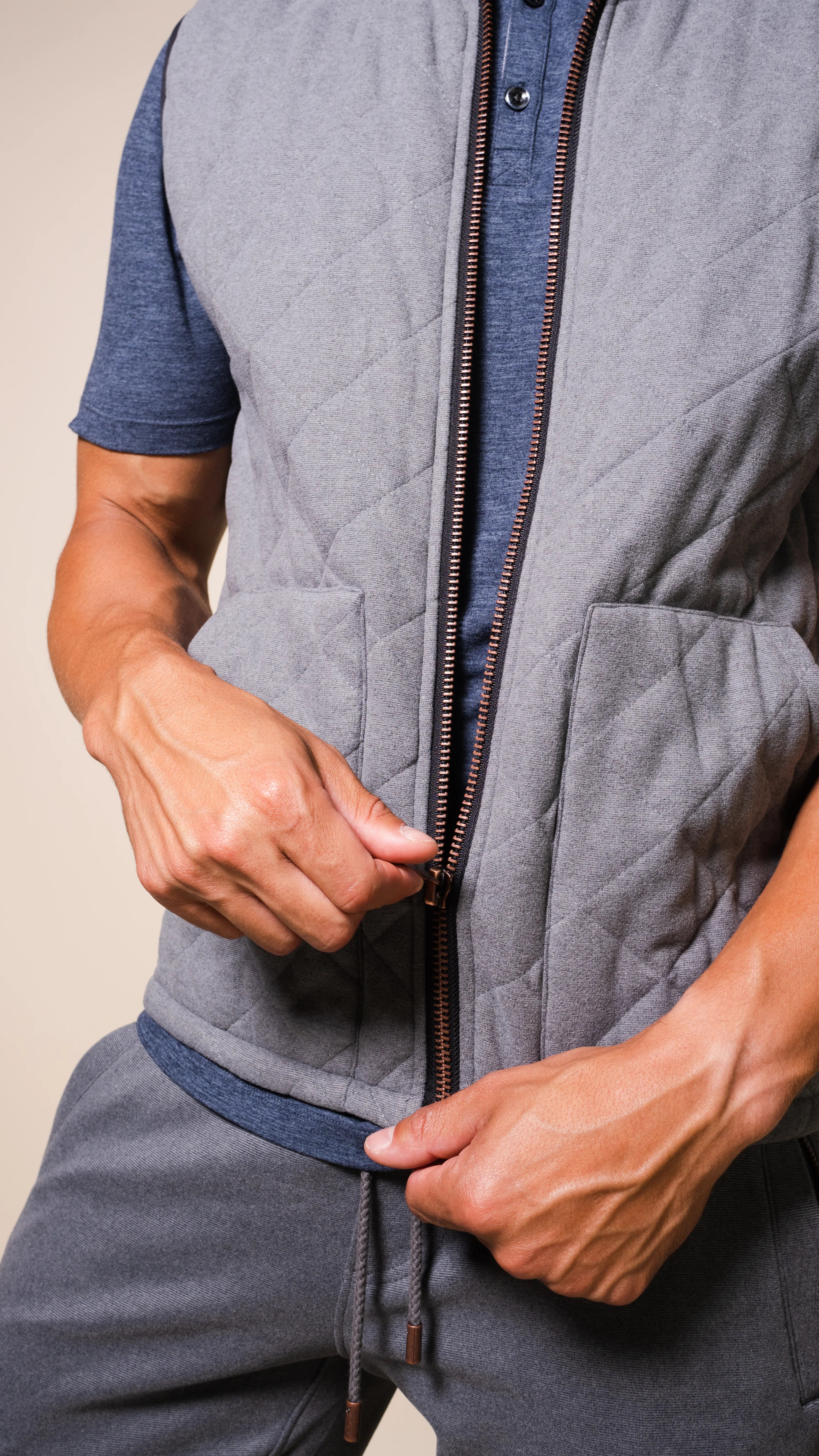 Fundamental Coast Jet Black Solid Vest for Men - Lightweight Outdoor Layering & Casual Wear