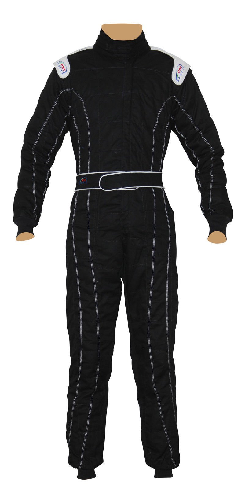 New Adult Karting Racing Rally One Piece Suit - Poly Cotton Blend - 8 Vibrant Colors (Black, S) - Perfect for Karting, Motorsports & Racing Events