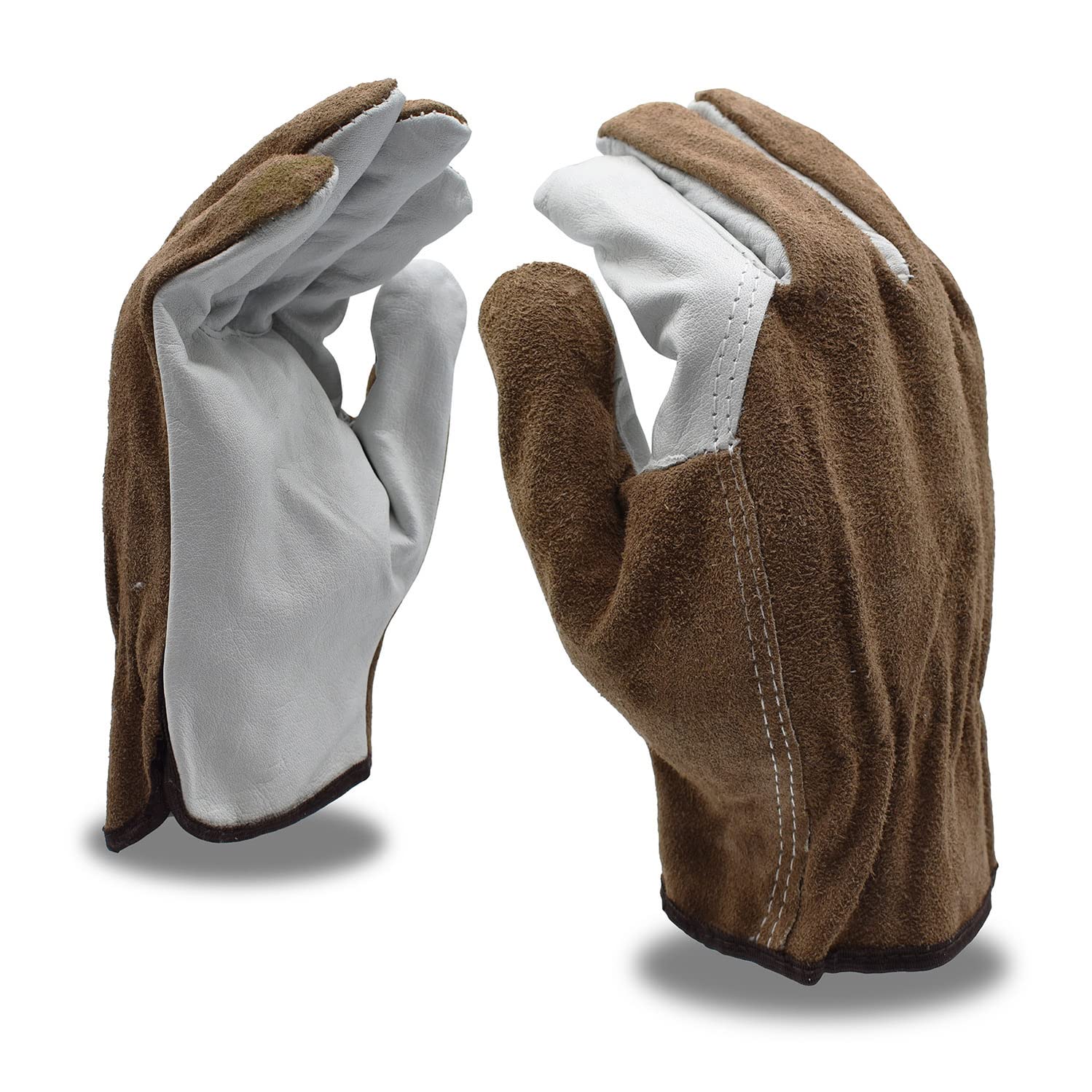 Premium Cordova 8239XL Grain Driver Gloves - Split Brown Back, Unlined, Keystone Thumb, X-Large (12-Pack) | Durable Work Gloves for Farming, Construction & Heavy Duty Tasks