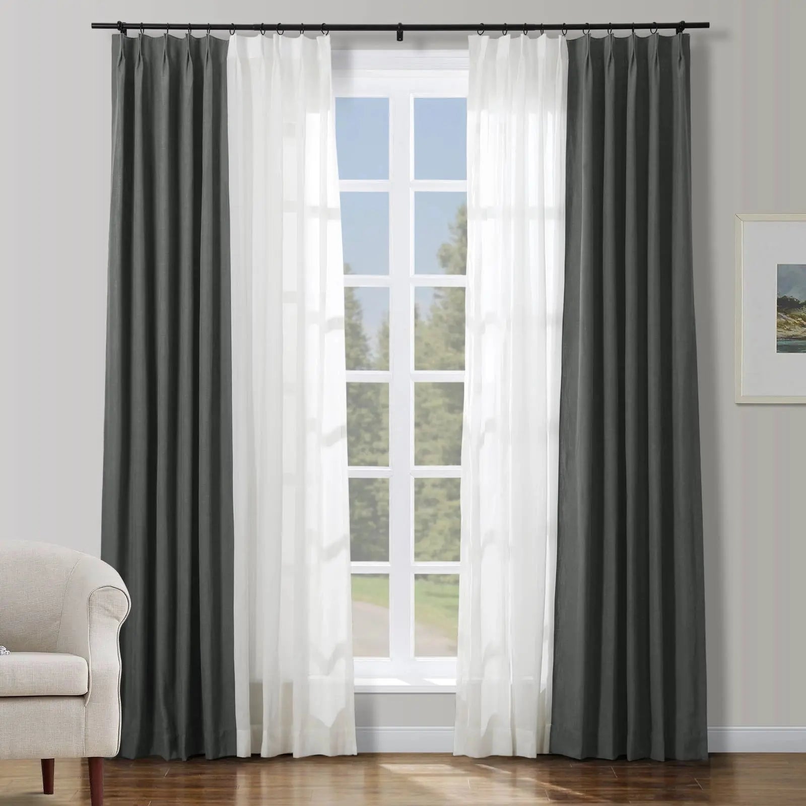 Carbon Grey 1908-16 + Sheer D128-36