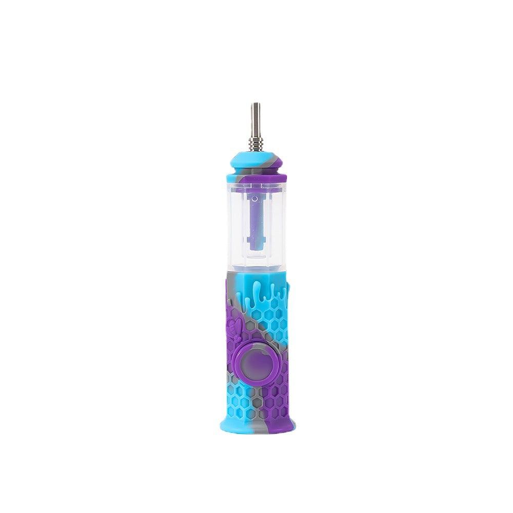 Premium Silicone Nectar Collector with Titanium Tip - Multi-Color, Durable & Lightweight Wax Concentrate Kit for Dabbing - Perfect for Travel, Home Use & On-the-Go Sessions