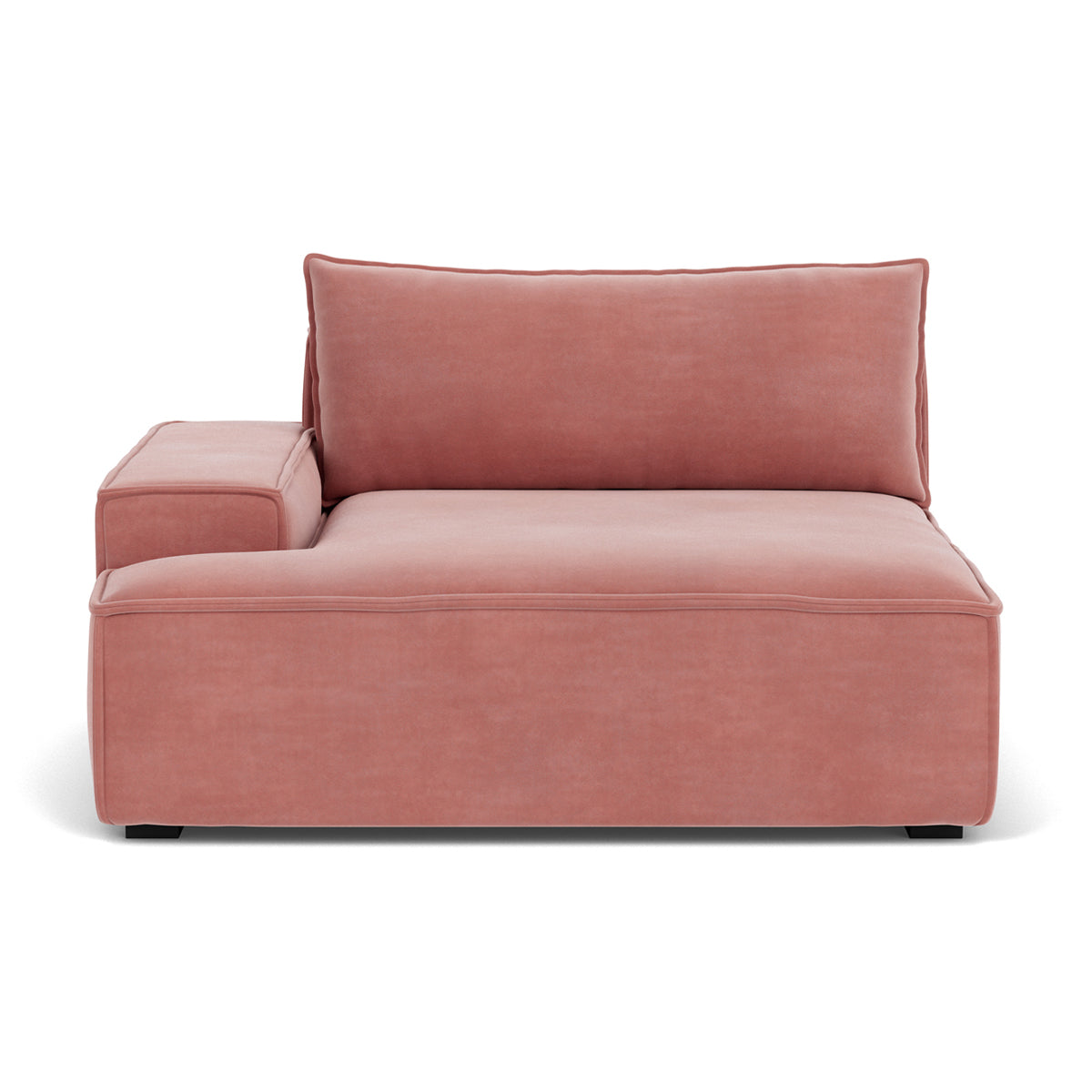 Daphne Velvet Left Arm Modular Sofa - 1 Seater Modern Living Room Furniture for Small Spaces, Apartments & Cozy Home Decor
