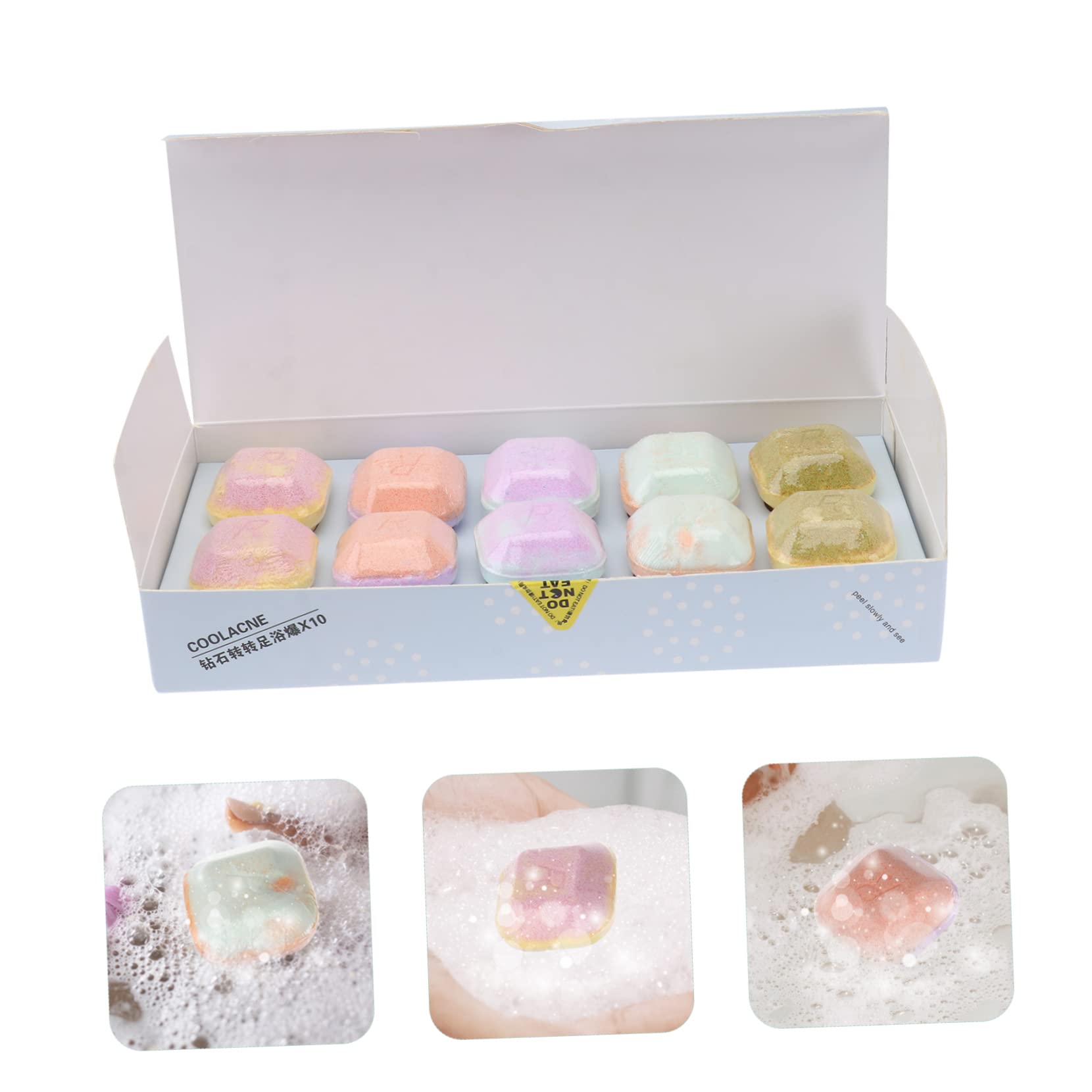 1 Box Foot Bath Bomb with Essential Oils - Jewelry Steamer, Hand Soak & Shower Bubble Ball for Relaxation | Natural Body Wash, Foot Care & Home Spa Treatment | Perfect for Stress Relief, Pedicures & Self-Care Routines
