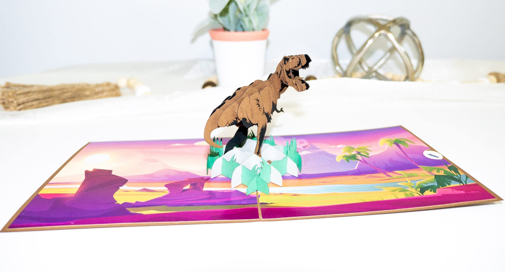 Dinosaur Pop Up Greeting Card - 3D T-Rex & Prehistoric Creatures for Kids' Birthday, Christmas, Party Favors | Fun Educational Gift for Boys & Girls | Perfect for Dino Lovers & Special Occasions