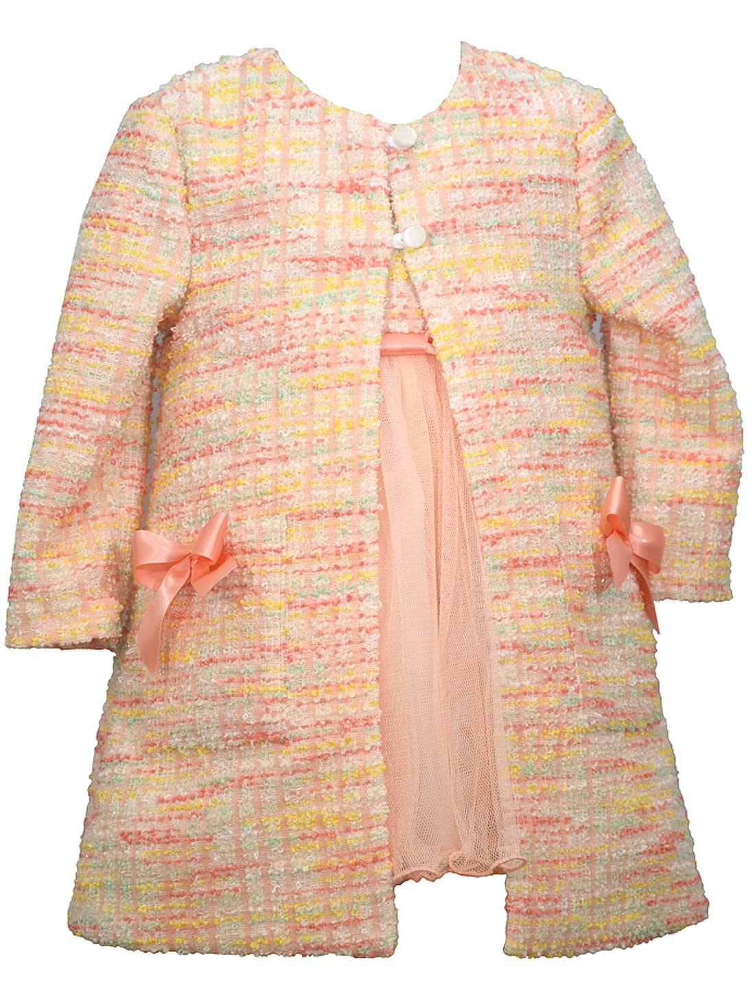 Bonnie Jean Girls Easter Dress and Coat Set - Baby, Infant, Toddler & Little Girls Outfit - Perfect for Easter Sunday, Spring Photoshoots & Special Occasions